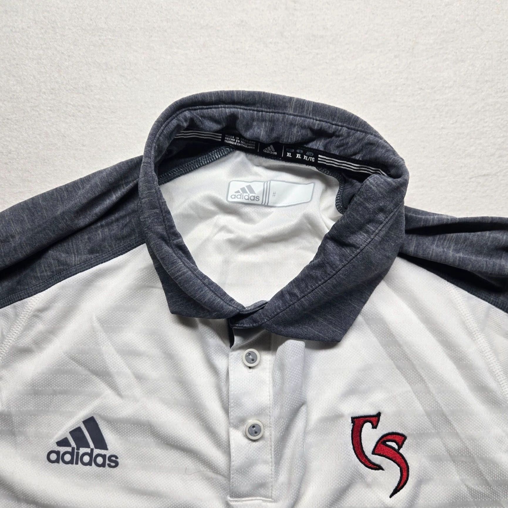 Adidas Adidas Polo Shirt Golf Lightweight Men's XL Collared Striped White Roanoke VA Cave Springs Cave Springs Roanoke VA Golf Polo Shirt XL Men Size US XL / EU 56 / 4 - 2 Thumbnail