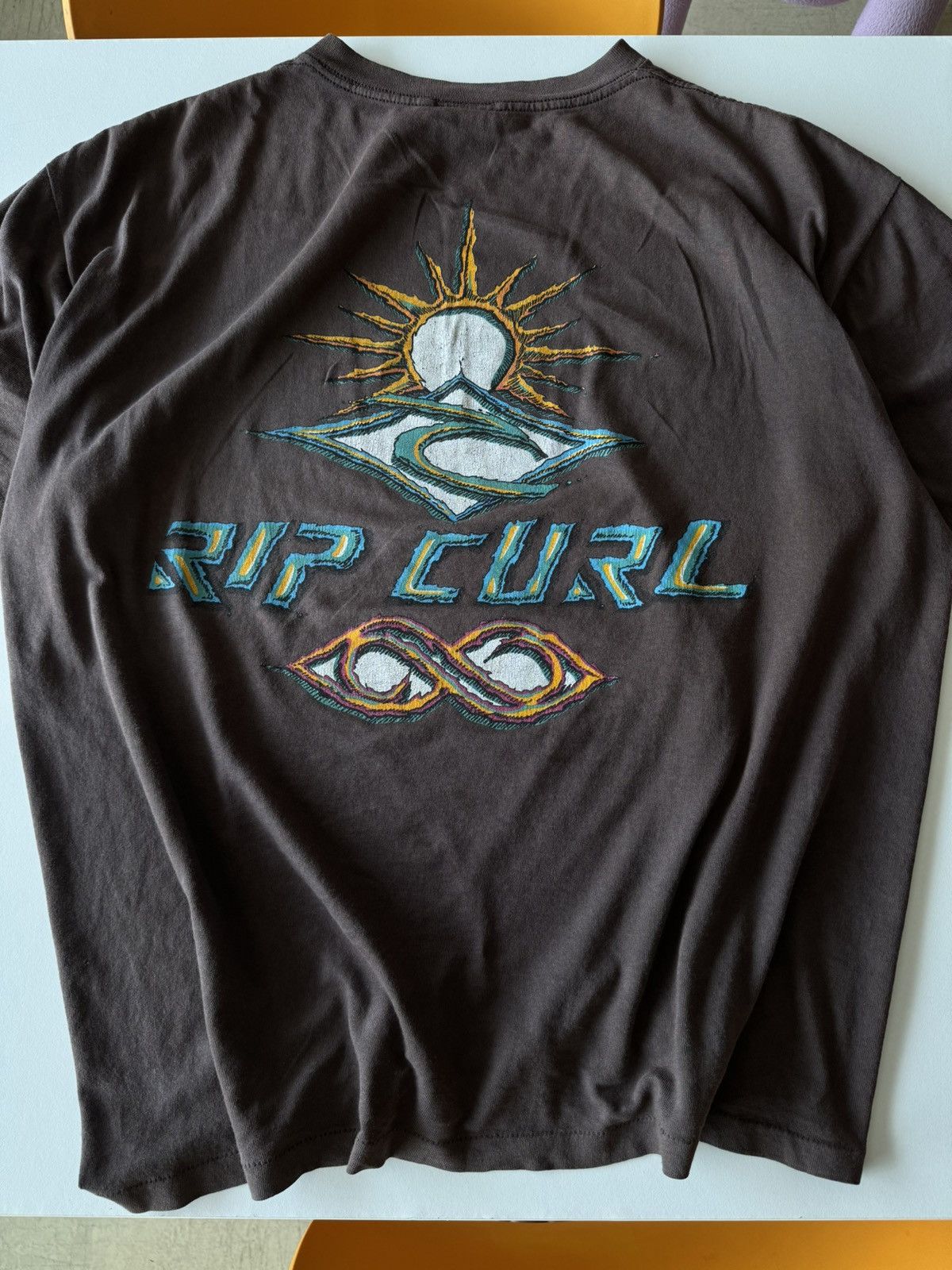 Ripcurl Vtg 90s Ripcurl Brown Single Stitch Tee Size US L / EU 52-54 / 3 - 2 Thumbnail