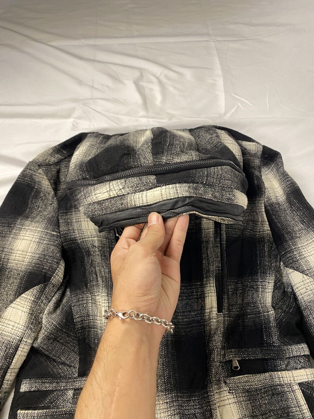 JACKROSE Jackrose Asymmetrical Bono Wool Jacket Checkered Multipocket Size US M / EU 48-50 / 2 - 16 Thumbnail