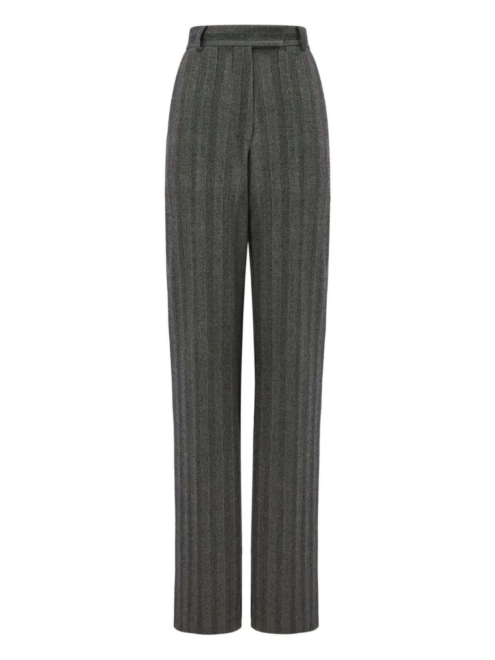 Salvatore Ferragamo o1s1rm0526 Chevron Pattern Pant in Dark Grey Size 27" / US 4 / IT 40 - 1 Thumbnail