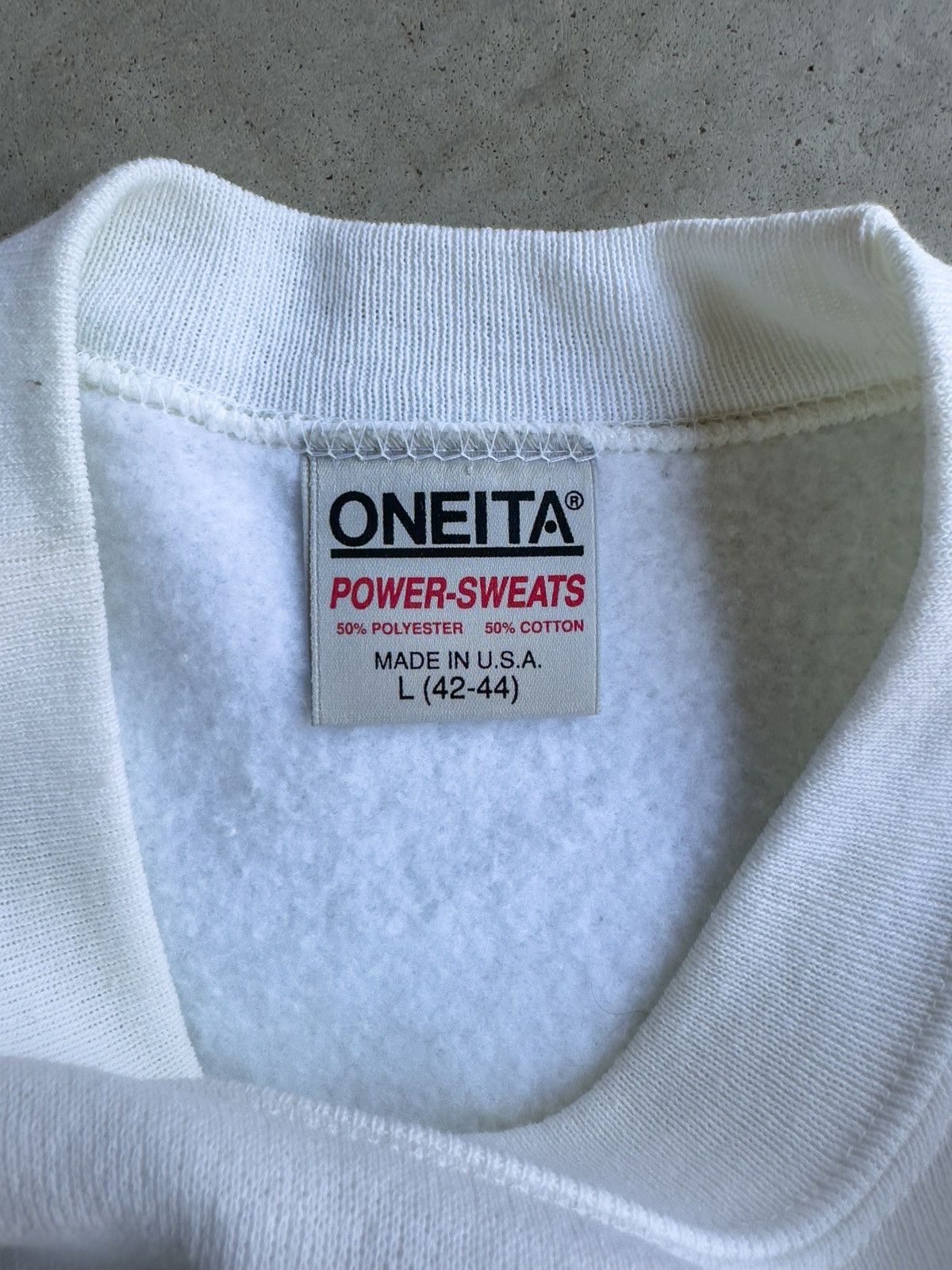 Other Vintage 90s Oneita White Blank Sweatshirt - L USA Made Size US L / EU 52-54 / 3 - 2 Thumbnail