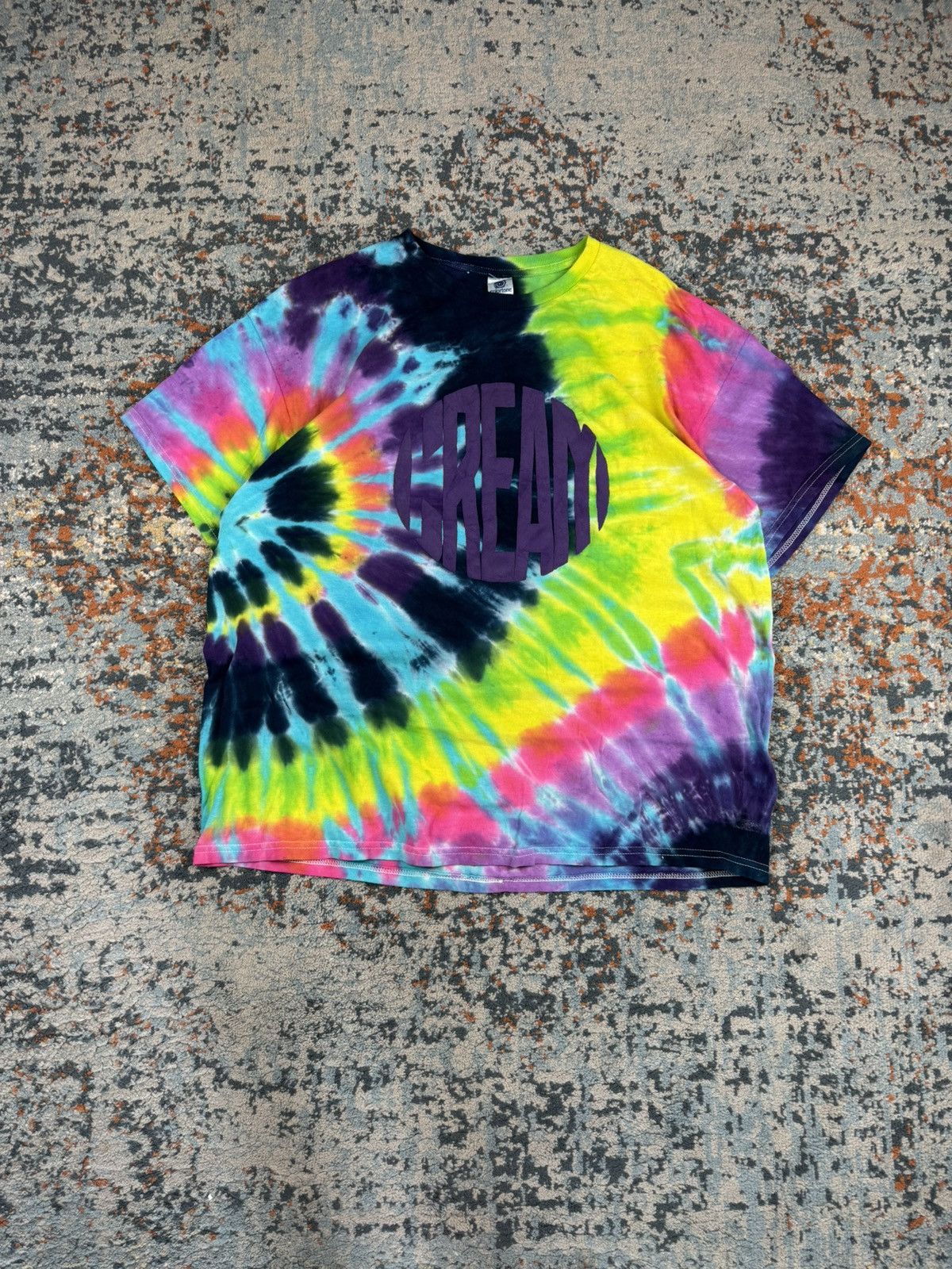 Band Tees Vintage 2000s Cream tie dye graphic band tee Size US XL / EU 56 / 4 - 1 Thumbnail