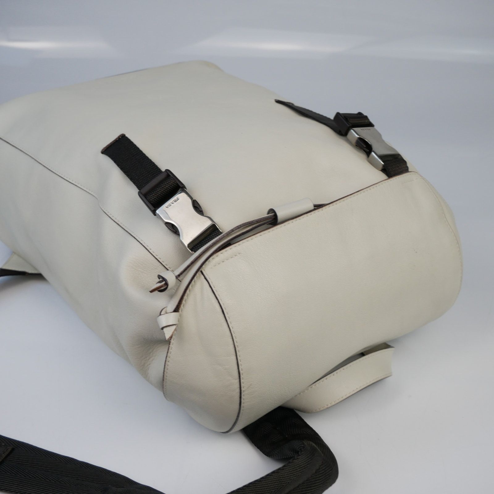 Prada Prada Calfskin Leather White Backpack Size ONE SIZE - 4 Thumbnail