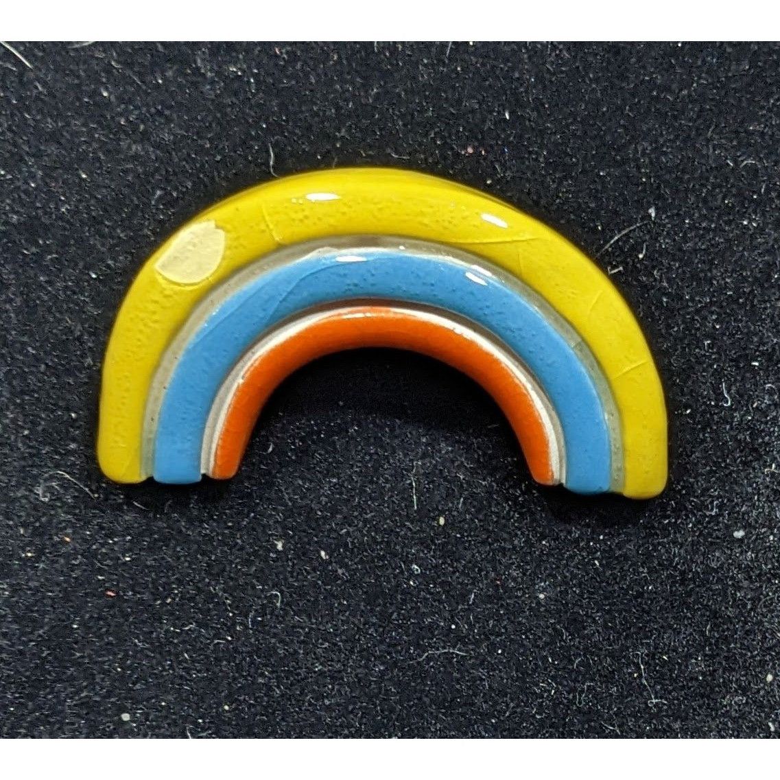Other Vintage Rainbow Ceramic Brooch With Glaze Finish Size ONE SIZE - 4 Thumbnail
