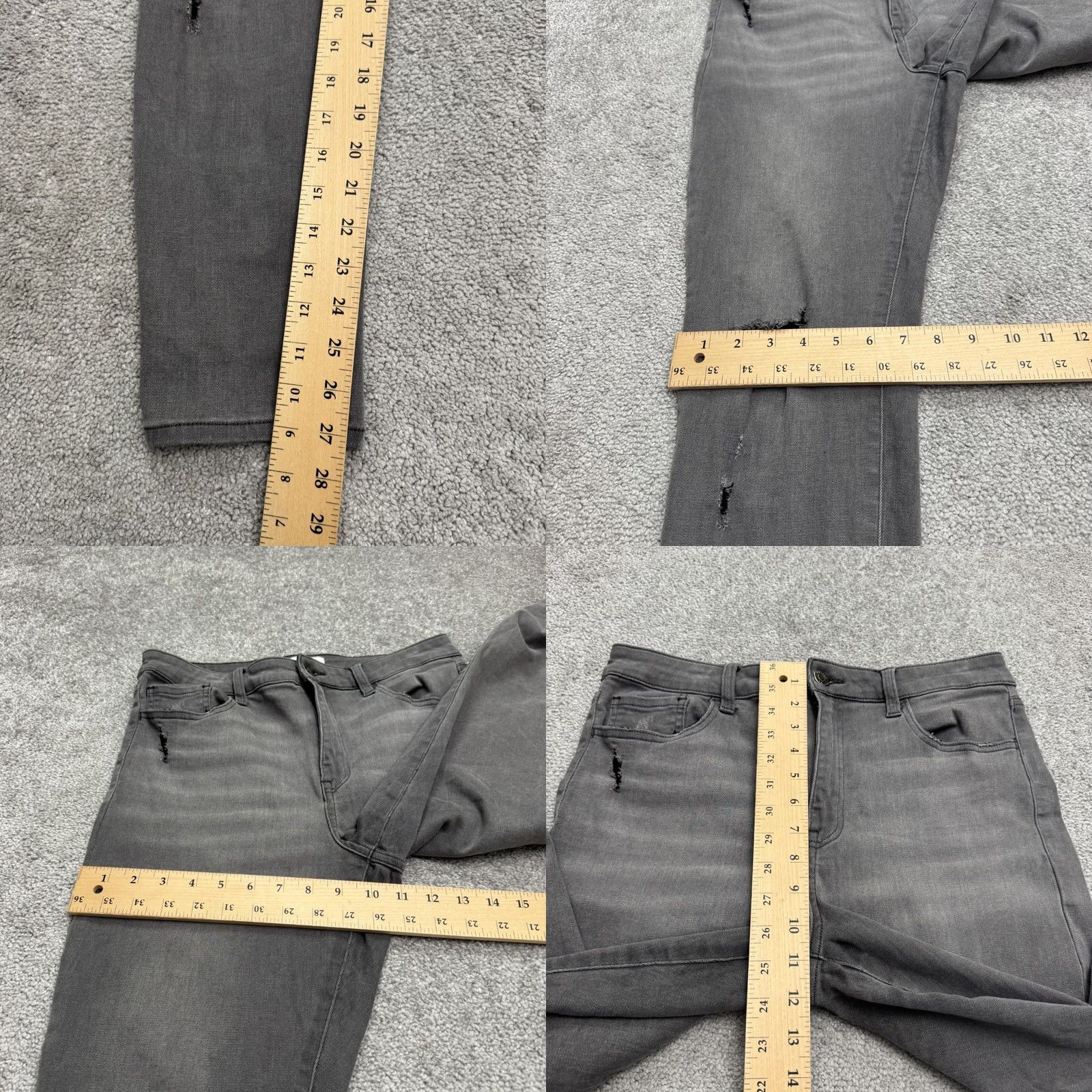 Pistola Pistola Arianna High Rise Distressed Skinny Denim Jeans Womens 31 Gray Brand Pistola Size 24" / US 00 / IT 34 - 9 Thumbnail