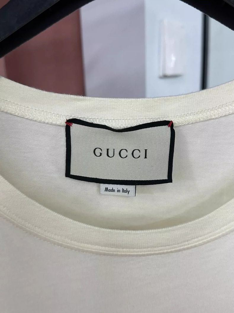Gucci Beige letter printed short-sleeved T-shirt