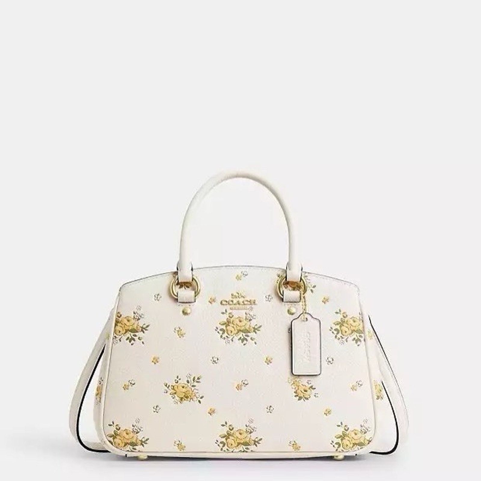 Coach NWT COACH Savannah Small Carryall Bag Floral Chalk CAL42 Size ONE SIZE - 6 Thumbnail