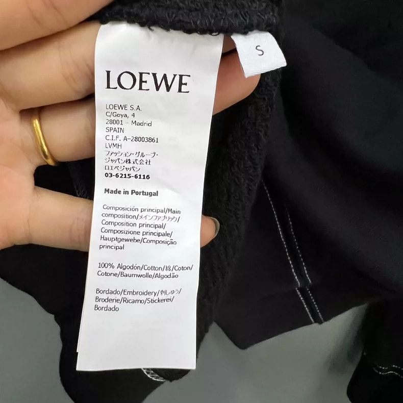 Loewe LOEWE Black lettering embroidered hoodie Size US S / EU 44-46 / 1 - 4 Thumbnail