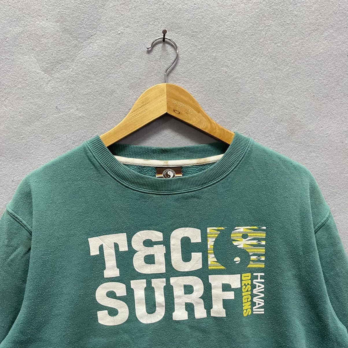 Vintage Vintage T&C Surf Designs Hawaii Logo Sweatshirt – Green (M) Size US M / EU 48-50 / 2 - 4 Thumbnail