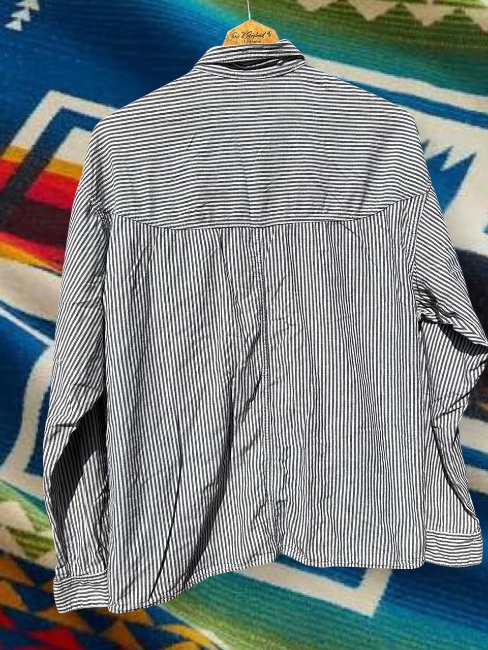 Georges Marciano 90’s Guess George Marciano Striped Pure Cotton Shirt Size XL Size US XL / EU 56 / 4 - 7 Thumbnail