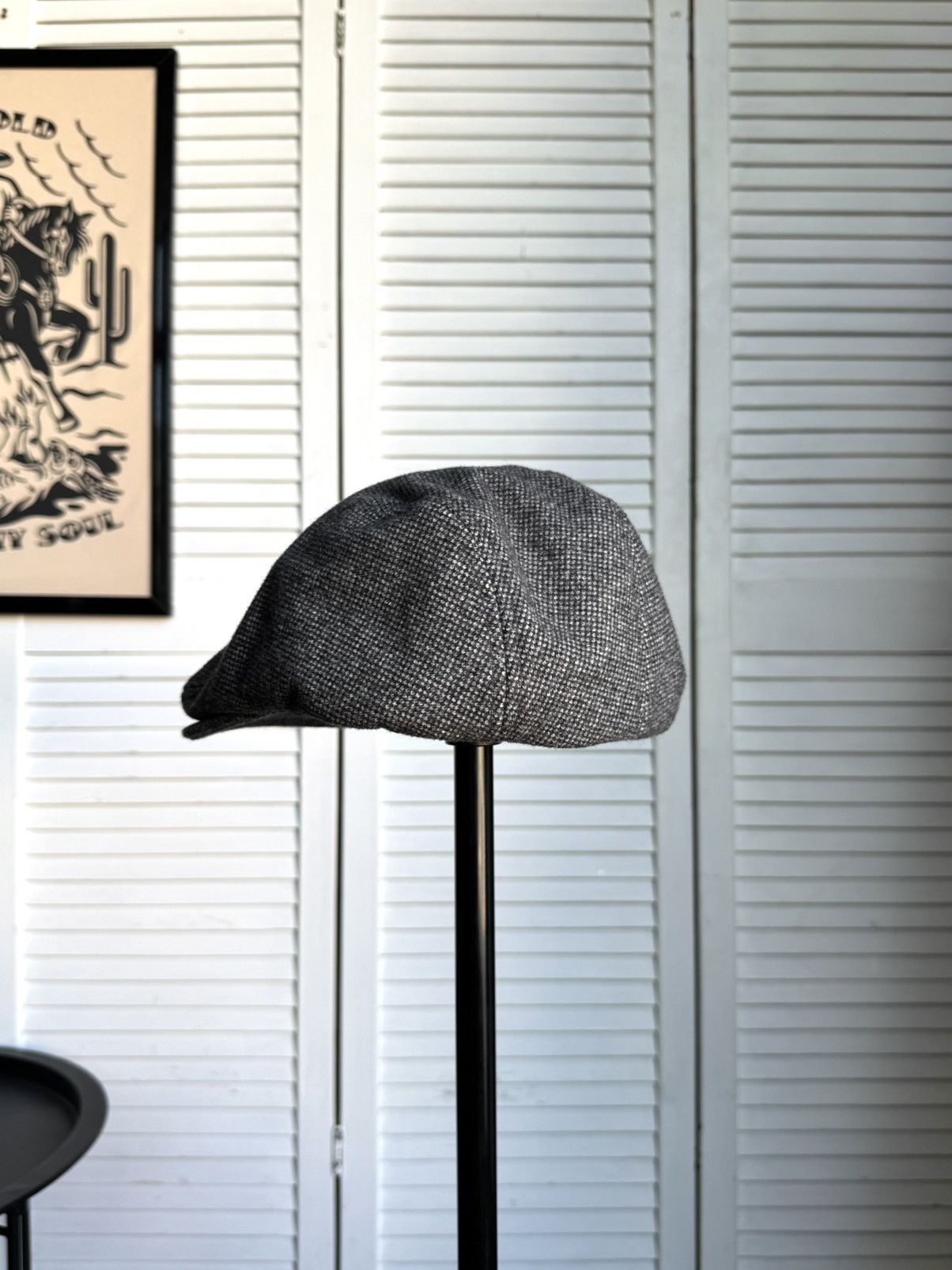C&A Vintage C&A Wool Blend Ivy Cap Flat Cap Gray Herringbone Size ONE SIZE - 10 Thumbnail