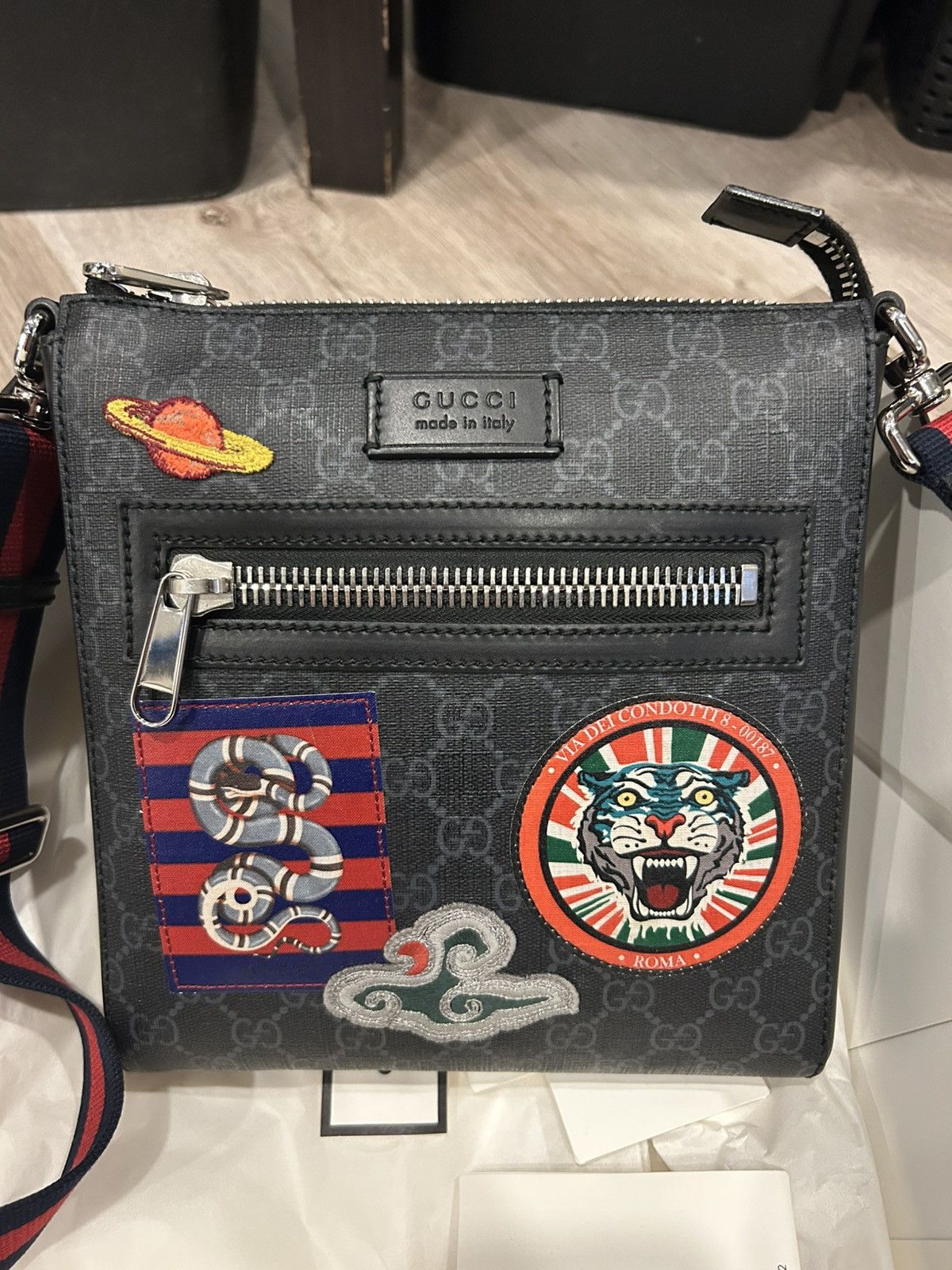 Gucci Gucci GG Supreme Night Courier Messenger Bag Size ONE SIZE - 1 Thumbnail