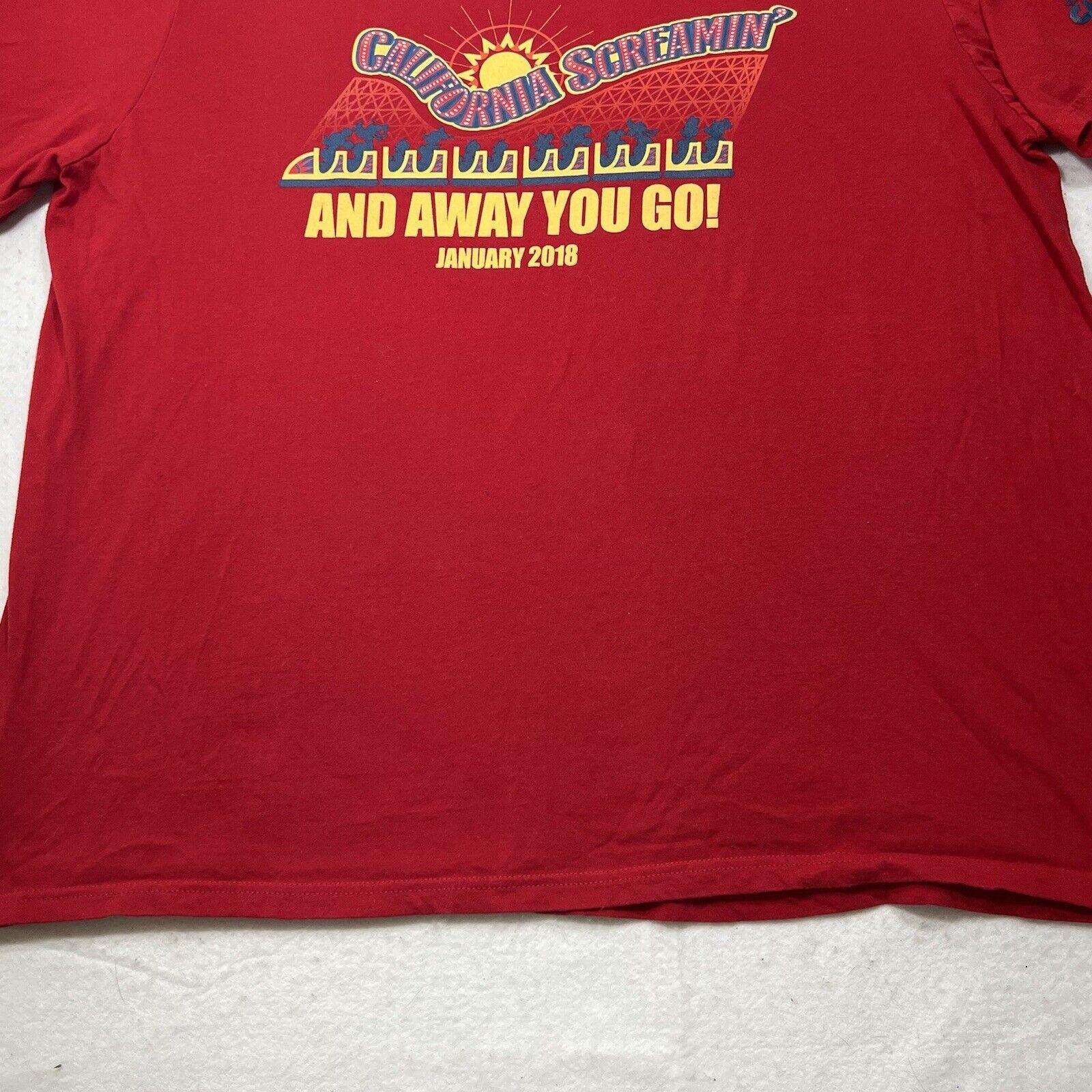 Disney Disney Parks California Adventure Screamin' Red Graphic Tee Size US XXL / EU 58 / 5 - 6 Thumbnail