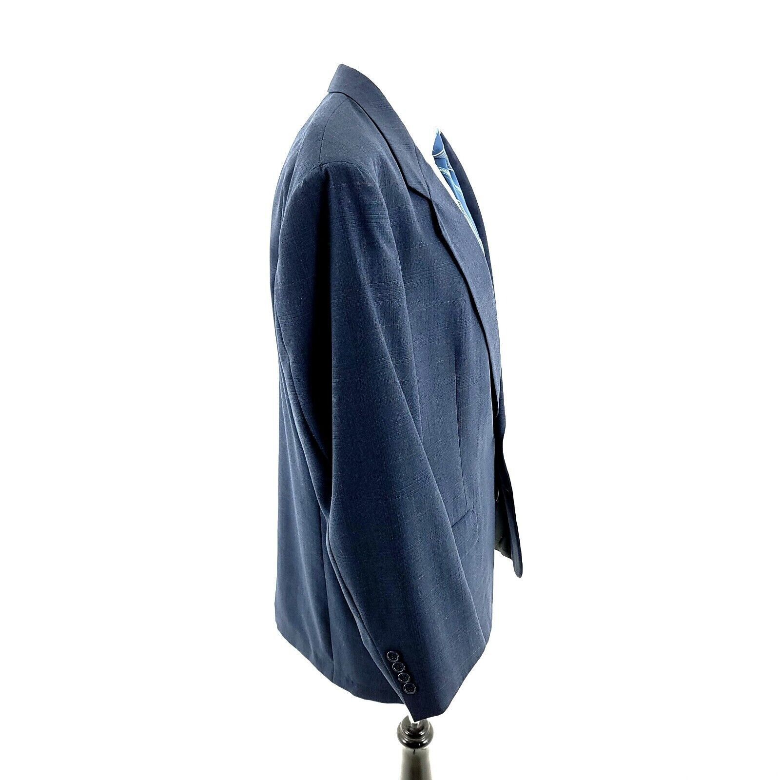 Christian Dior Monsieur Christian Dior Monsieur Wool 2 Button Sport Coat Blue Plaid Size 46R - 6 Thumbnail