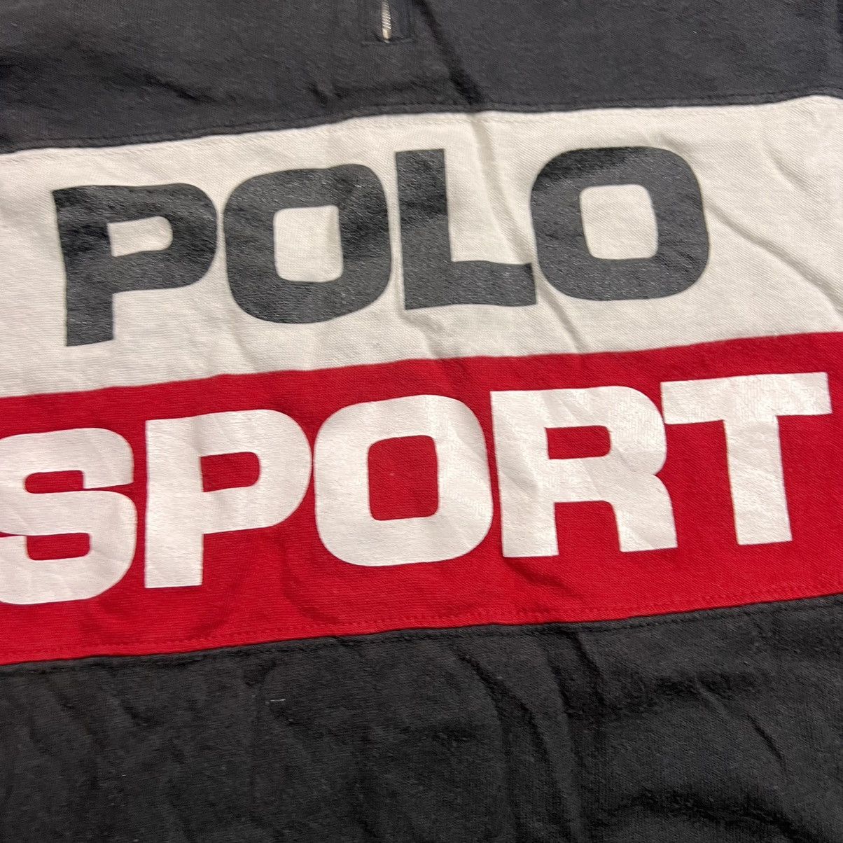 Polo Ralph Lauren × Ralph Lauren × Vintage Vintage Polo Sport Ralph Lauren Half Zip Sweatshirt Big Logo Size US L / EU 52-54 / 3 - 3 Thumbnail