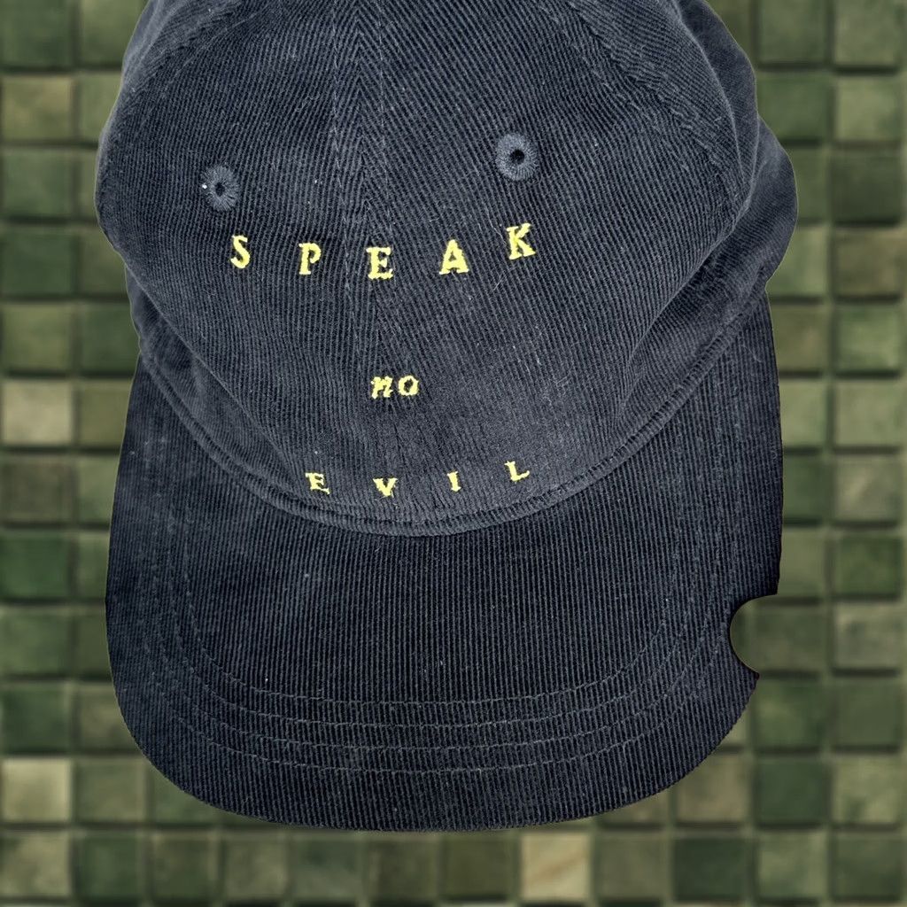 Port Authority Speak No Evil 2024 Horror Movie Promo Corduroy Strapback Hat Black Men One Size Size ONE SIZE - 1 Thumbnail