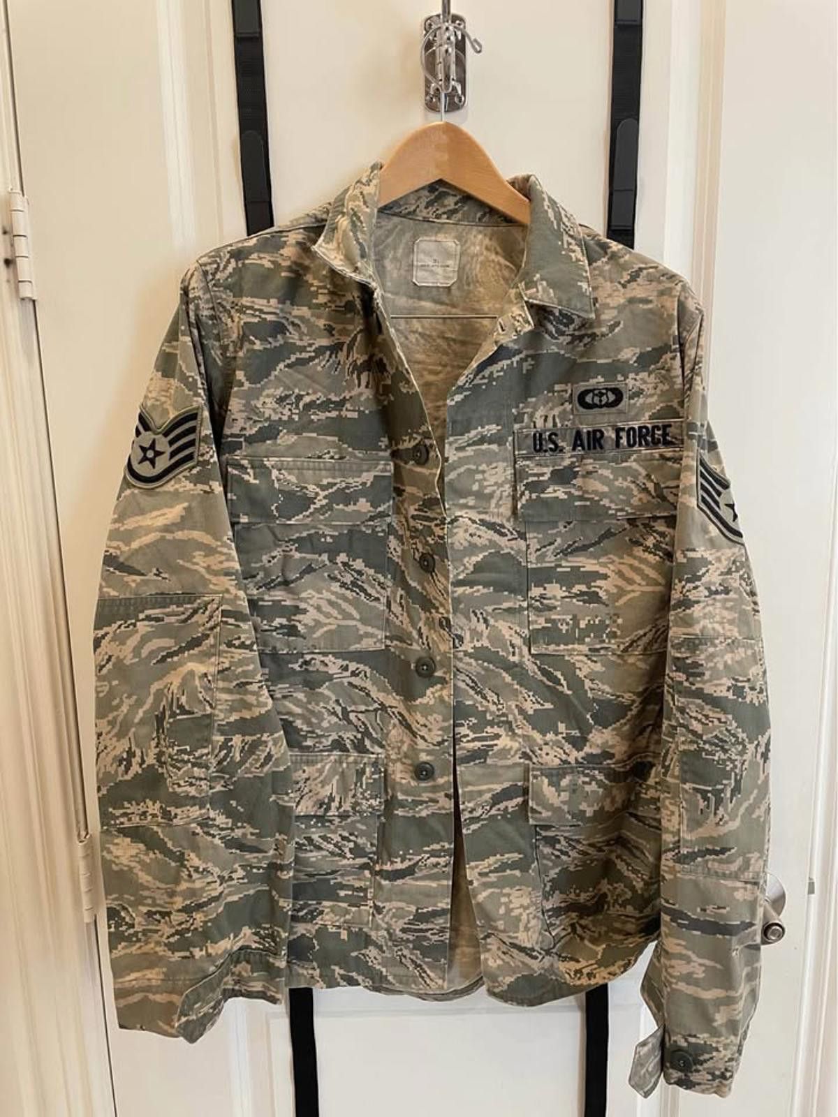 Designer US Air Force ABU Tiger Stripe Camo Jacket (38L) Size US L / EU 52-54 / 3 - 1 Thumbnail