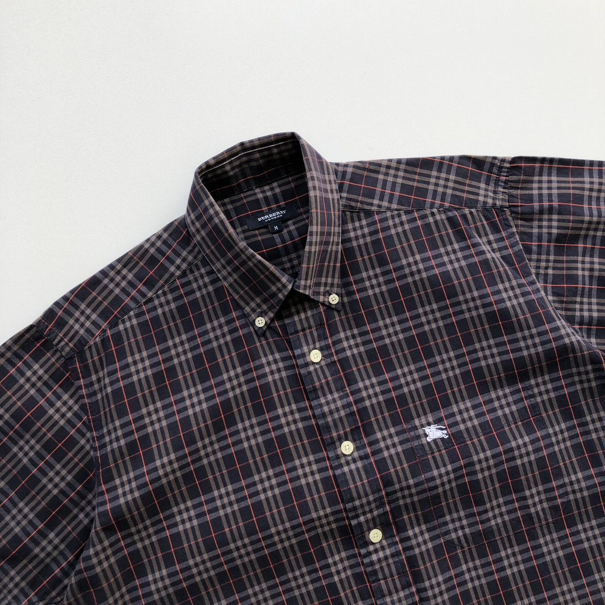 Burberry × Vintage Burberry London Vintage Nova Check Button Ups Pocket Shirt Size US M / EU 48-50 / 2 - 2 Thumbnail