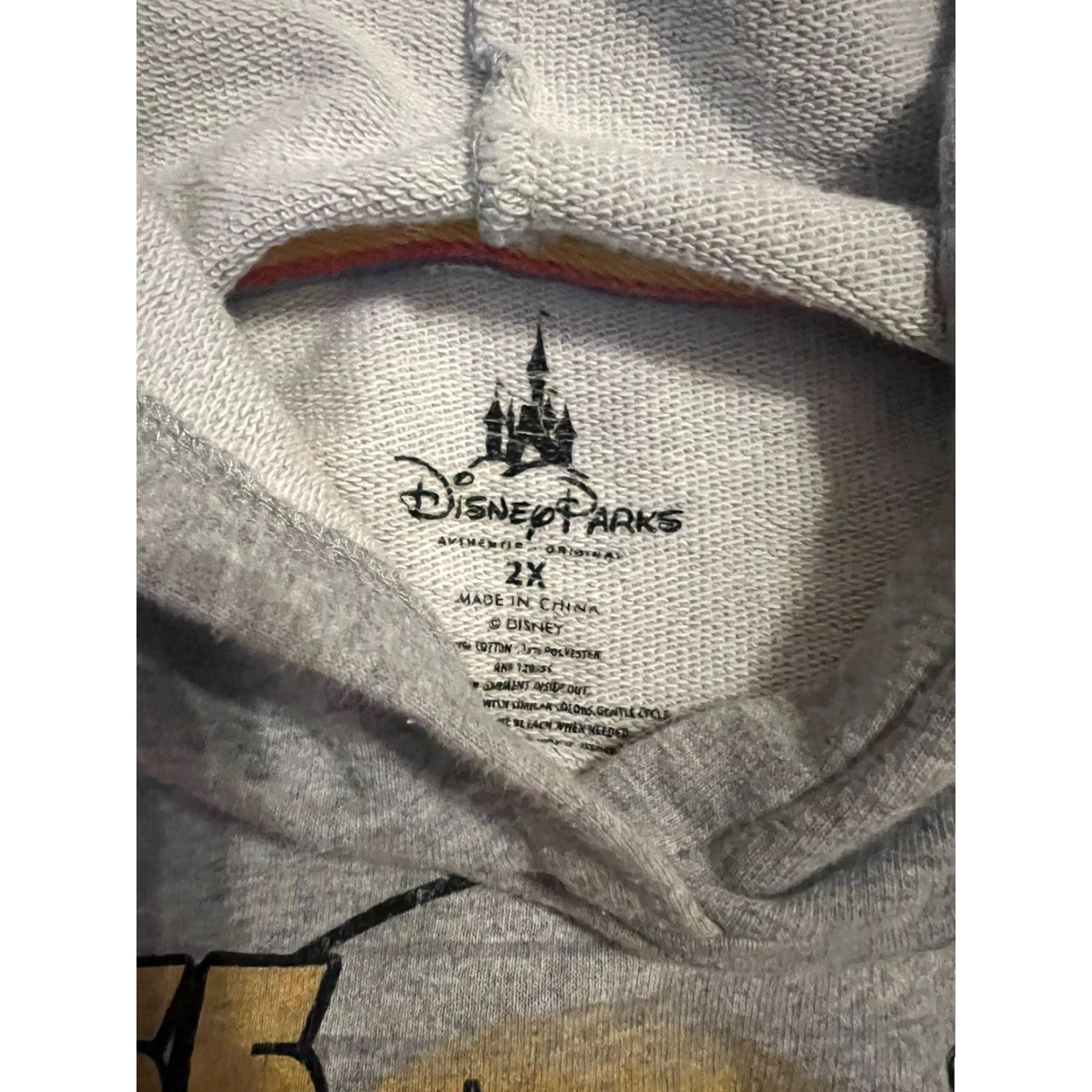 Vintage Disney Parks Authentic Disneyland Resort Sweatshirt Hoodie Womens 2XL Gray Pullover Size XXL / US 16-18 / IT 52-54 - 3 Thumbnail