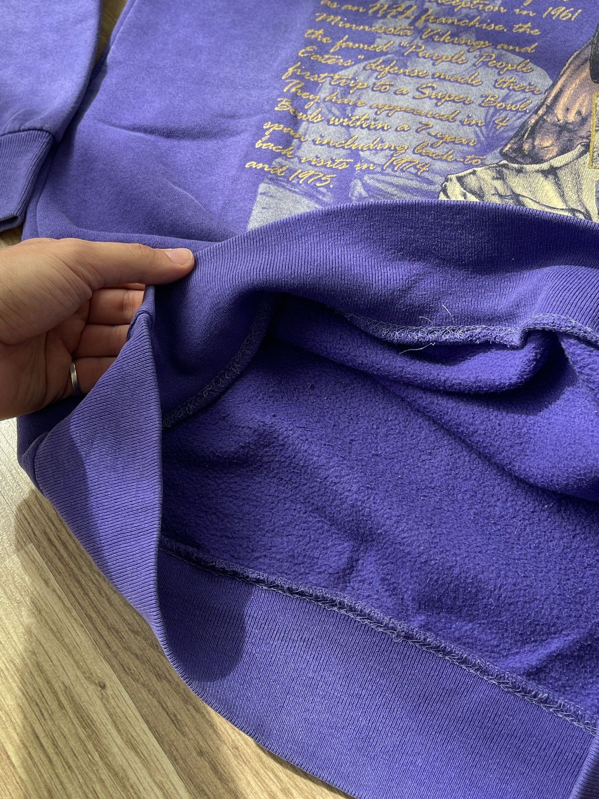 Nutmeg Vintage Minnesota Vikings NFL Nutmeg Purple Sweatshirt M/L Size US M / EU 48-50 / 2 - 9 Thumbnail
