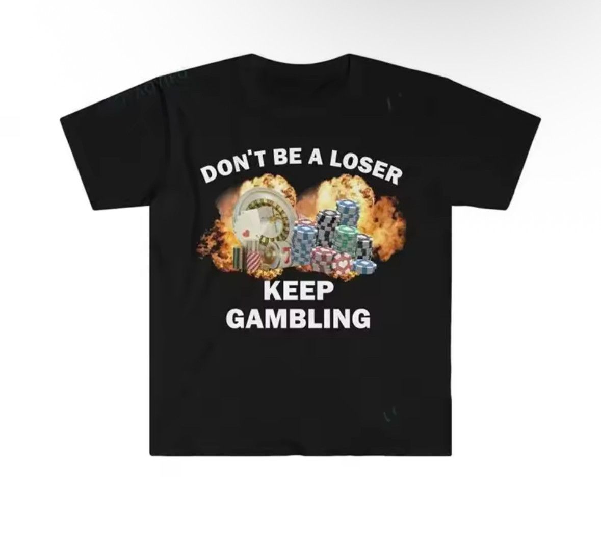 Other Streetwear Gambling Fashion Black T-Shirt Punk Graphic Tees Size US M / EU 48-50 / 2 - 1 Thumbnail