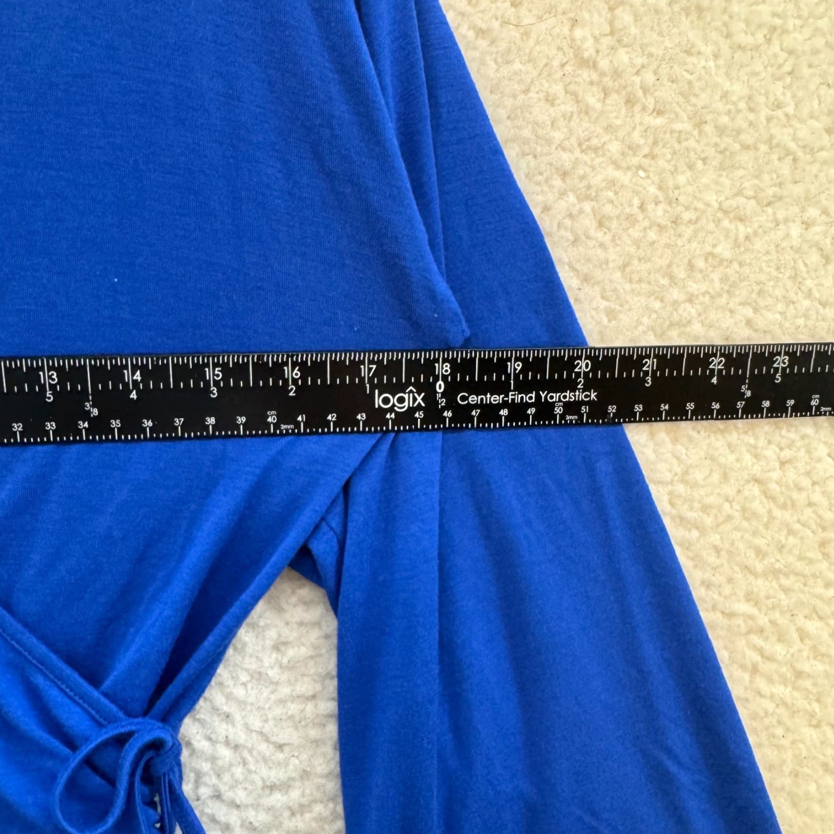 Vintage VINTAGE Steps Y2K Boho Bohemian Wrap Top Blouse Royal Blue Flare Sleeve Shirt M Adults Womens Blue Modern Boho 2000s Size M / US 6-8 / IT 42-44 - 5 Thumbnail