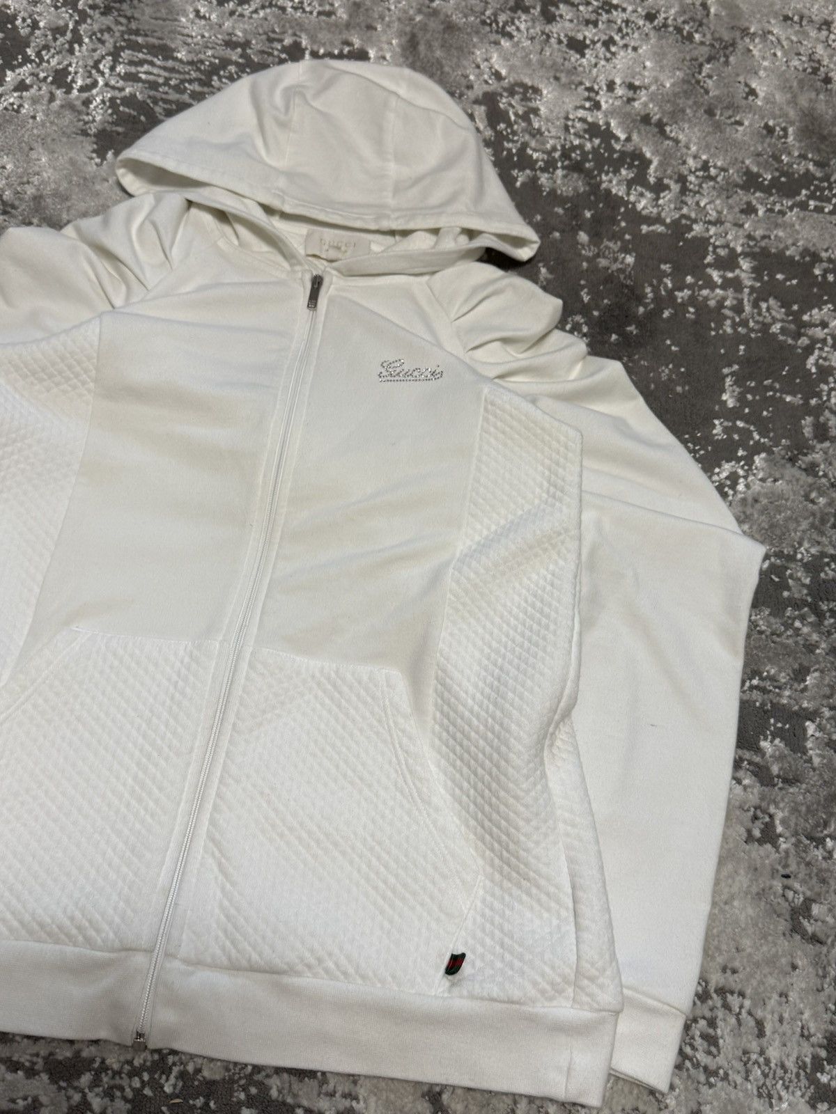 Gucci Gucci women luxury zip hoodie streetwear y2k white Size S / US 4 / IT 40 - 3 Thumbnail