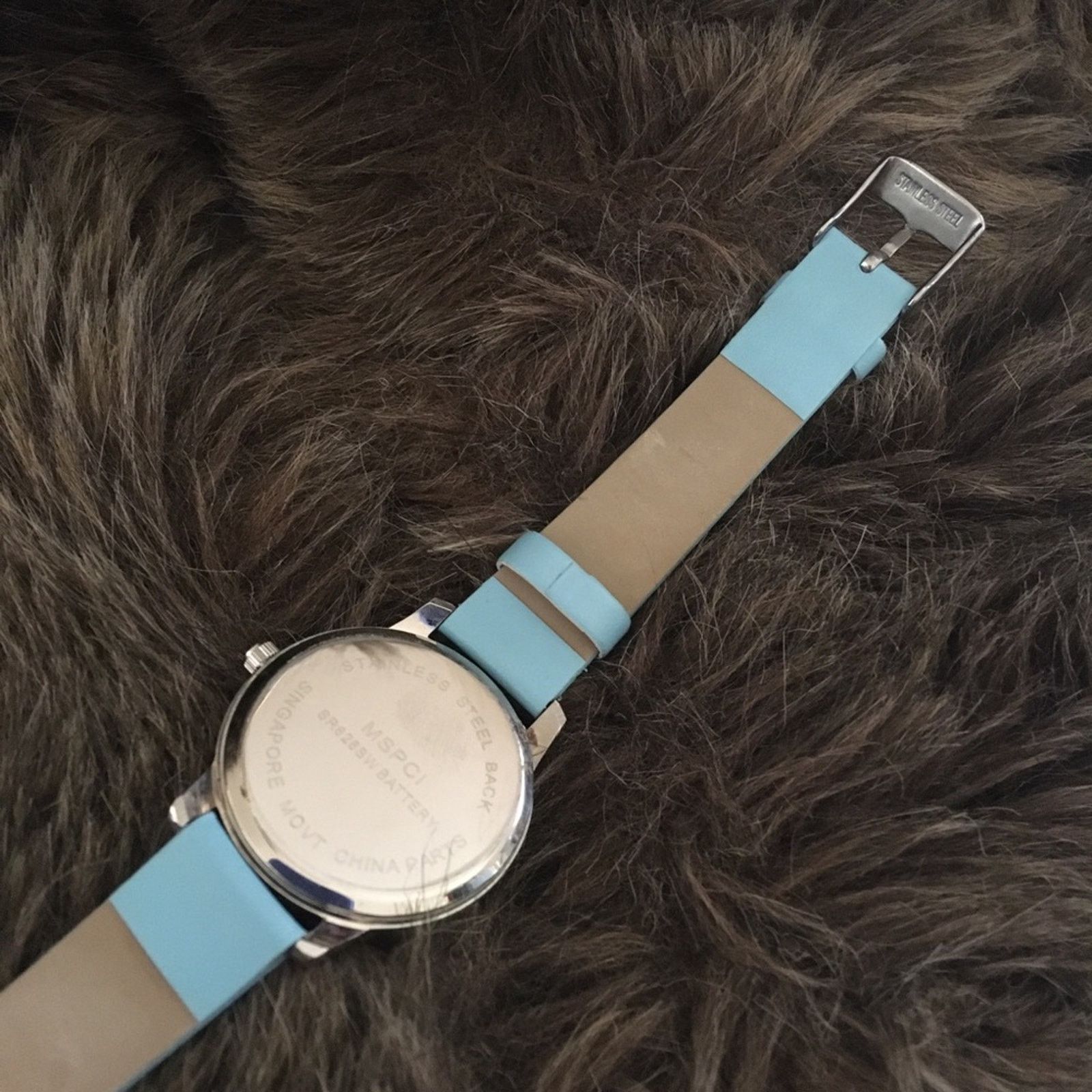 Jewelry Ladies MSPCI blue faux leather band watch Size ONE SIZE - 7 Thumbnail