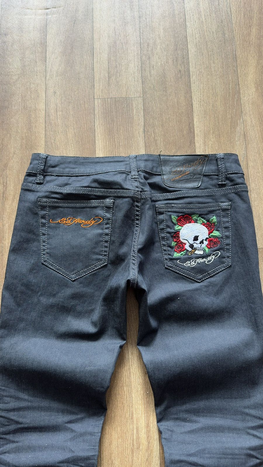 Ed Hardy Ed Hardy by Christian Audigier Tattoo Skull Denim Jeans W32 Size 32" / US 10 / IT 46 - 10 Thumbnail