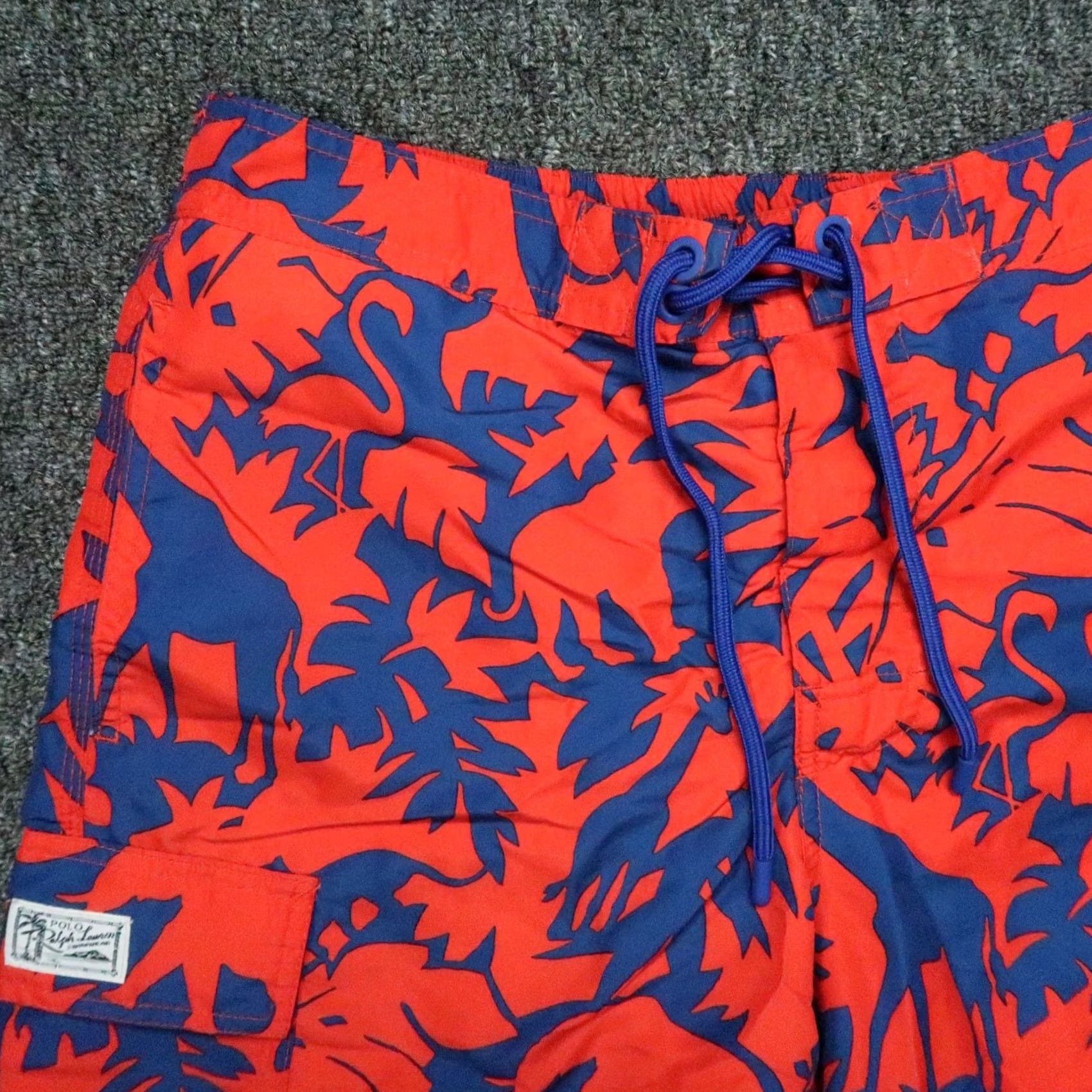 Polo Ralph Lauren Polo Ralph Lauren Mens Small Red Blue Swim Trunks Lined Pockets Floral Safari Size US S / EU 44-46 / 1 - 2 Thumbnail