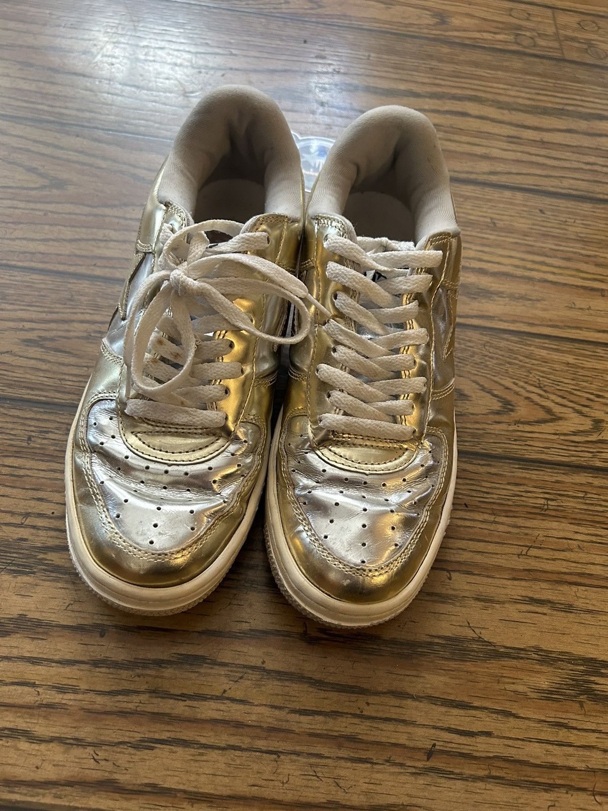 Bape Bape Silver/Gold Bapestas Size US 9.5 / EU 42-43 - 5 Thumbnail
