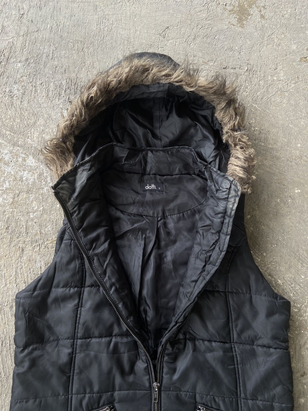 BUFFALO BOBS 2000s Dotti - Vkei Style Fur Hoodie Puffer Vest Size US M / EU 48-50 / 2 - 4 Thumbnail