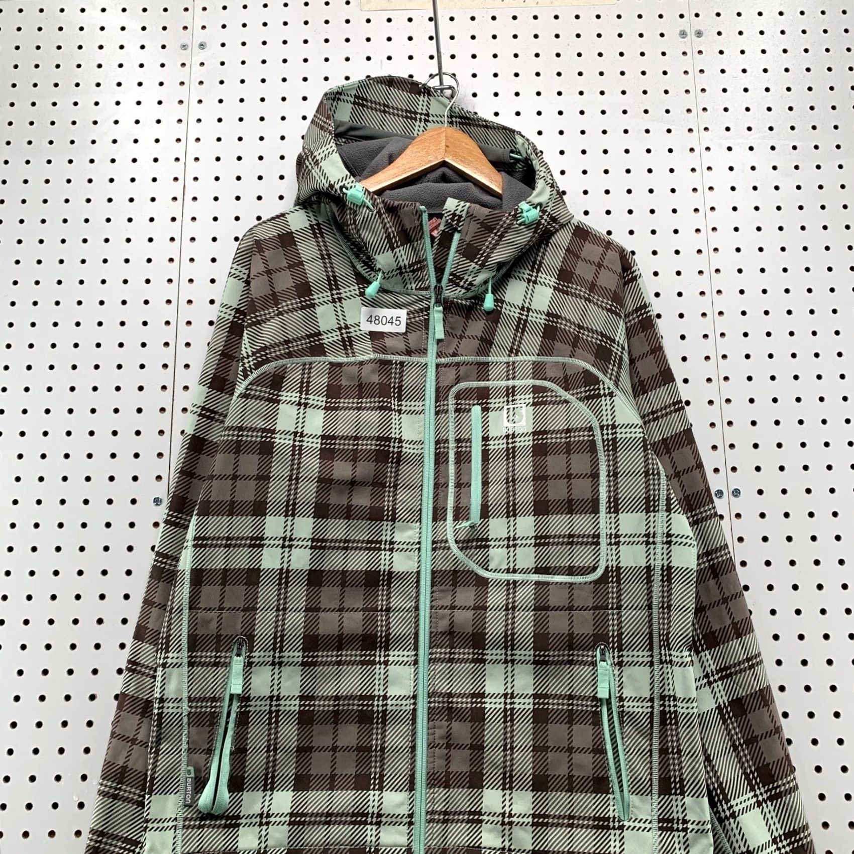 Burton Burton Dryride Plaid Surboard Ski Jacket Womens Medium Green Plaid Lined Size M / US 6-8 / IT 42-44 - 4 Thumbnail
