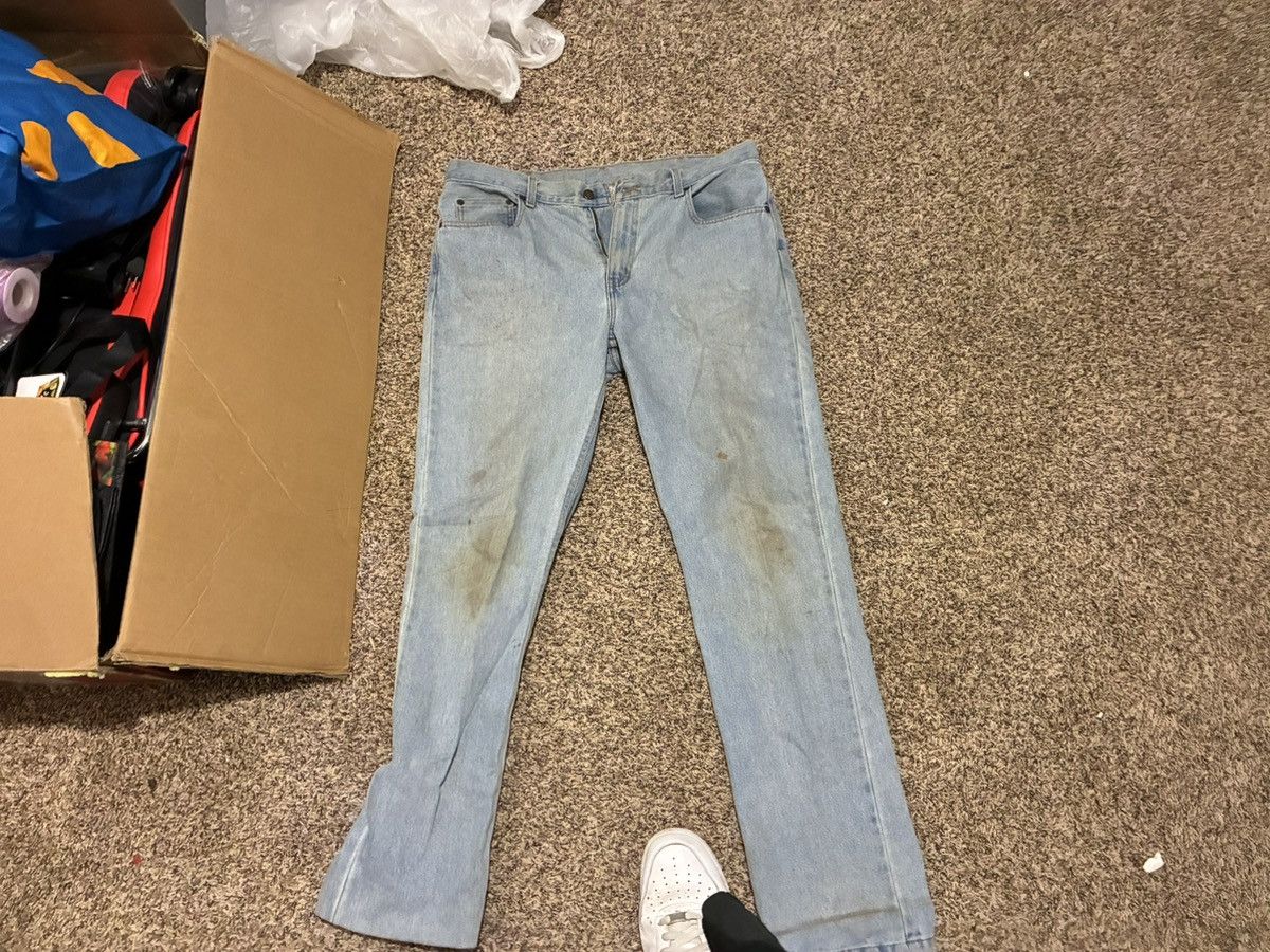 Carhartt × Greg Lauren Luxe Denim Tears ! (jaded denim) Size US 35 - 5 Thumbnail
