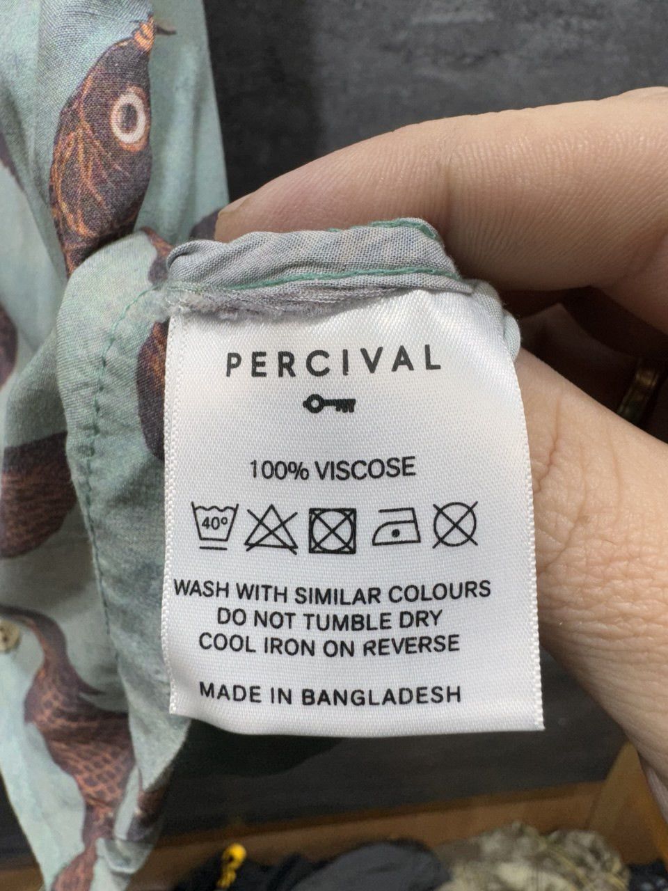 Percival Percival Shirt Viscose Fish Short Sleeve Button Up Size M Size US M / EU 48-50 / 2 - 11 Thumbnail