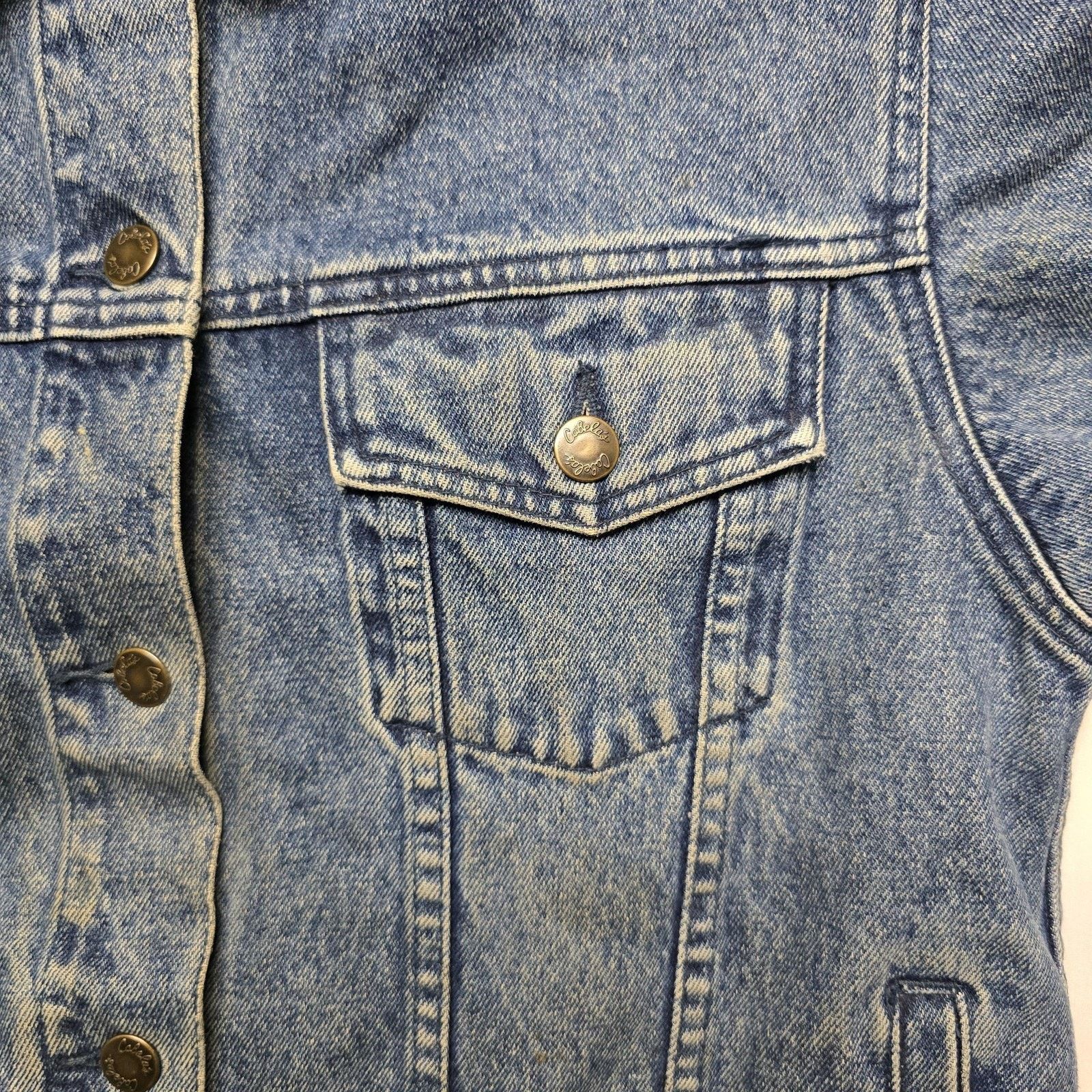 Vintage Vintage Cabela's Denim Jacket M Blue Trucker Button Front Size M / US 6-8 / IT 42-44 - 5 Thumbnail