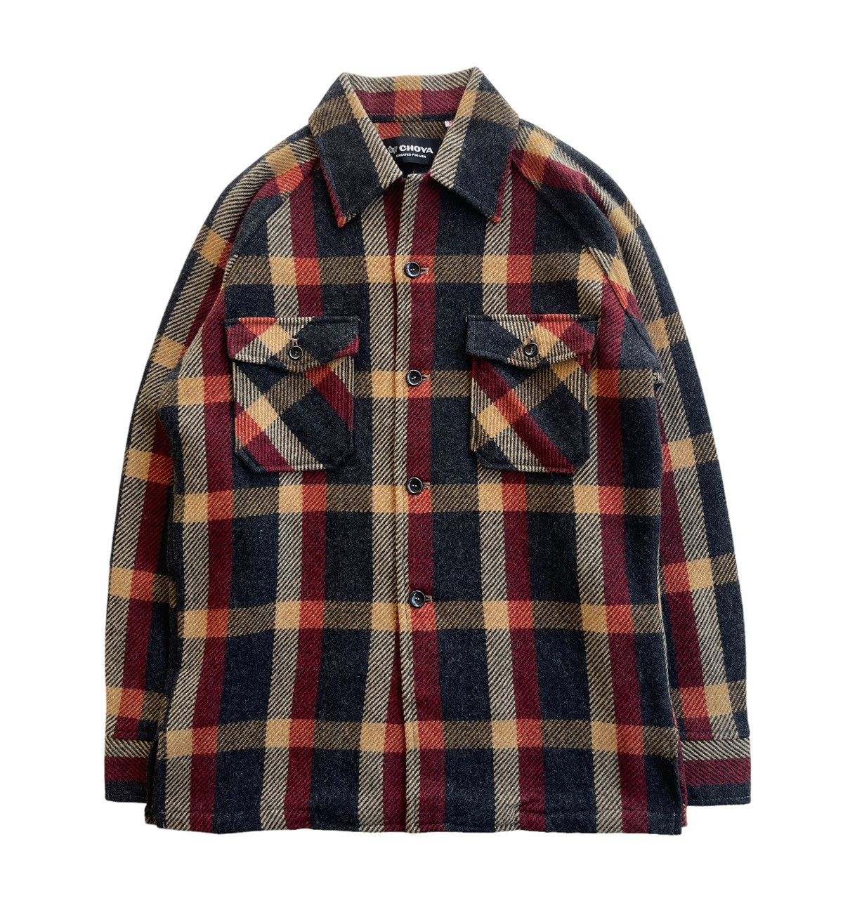 Flannel Vintage 90s Wool Checked Flannel Shirt Size US M / EU 48-50 / 2 - 2 Thumbnail