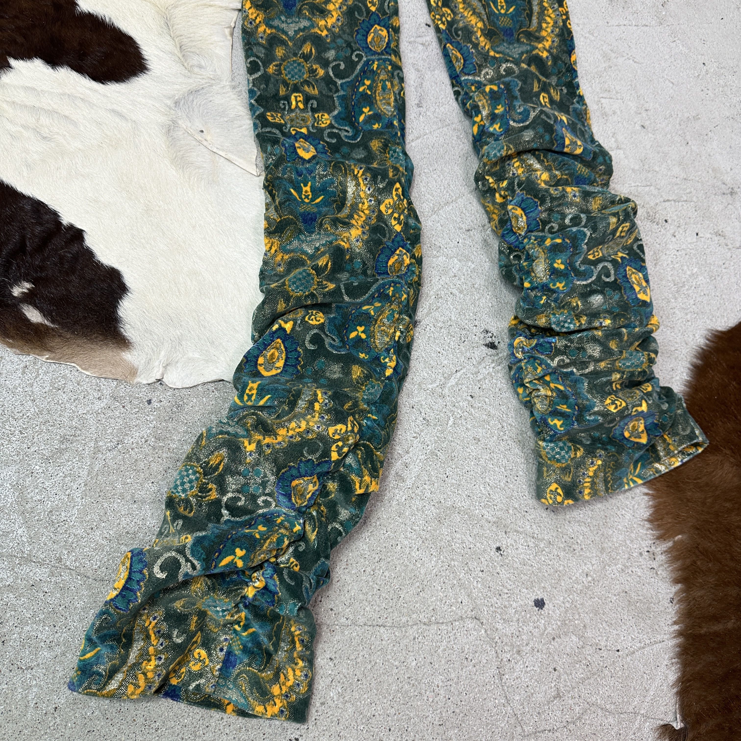 Miss Sixty VVintage Miss Sixty Ruched Jacquard Fullprint Jeans Y2K Size 29" - 4 Thumbnail