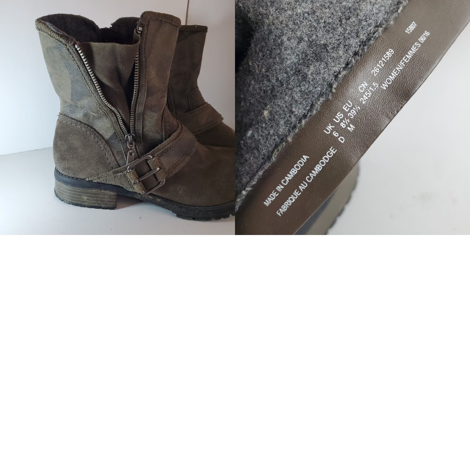 Clarks Clarks Rise Suede Gray Boot Womens Size 8.5 Buckle Ankle Biker Grunge Moto City Casual Size US 6 / IT 36 - 8 Thumbnail