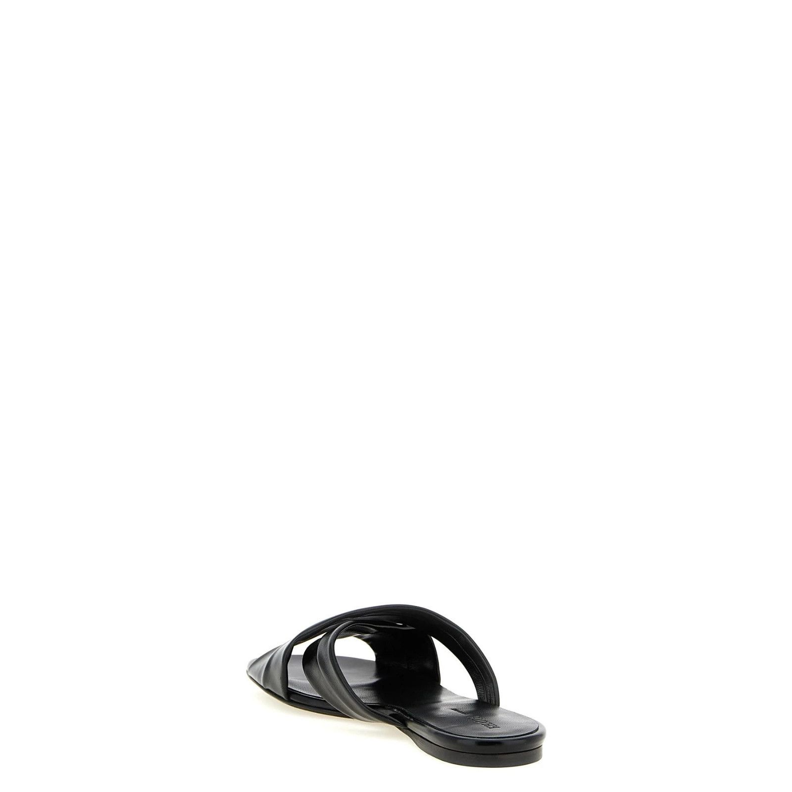 KHAITE Liria Black Leather Sandals New/Authentic (Women's si