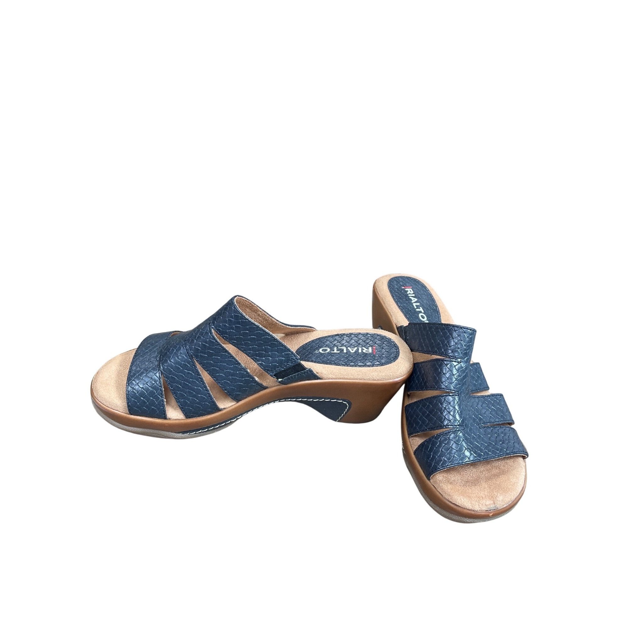 Other Rialto Womens synthetic Navy Blue Slide Wedge Sandals Sz 6M Size US 6 / IT 36 - 2 Thumbnail
