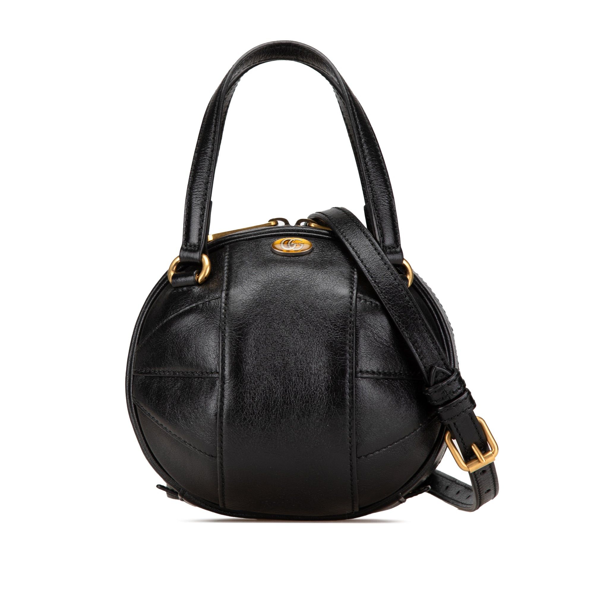 Gucci Gucci Mini Leather Water Buffalo Tifosa Basketball Bag Black Size ONE SIZE - 1 Thumbnail