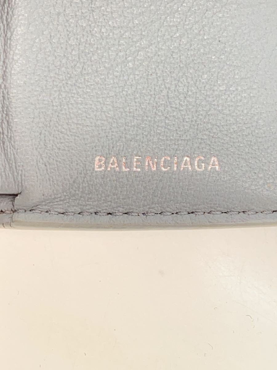 Balenciaga Balenciaga Leather Tri-Fold Wallet Blue Size ONE SIZE - 3 Thumbnail