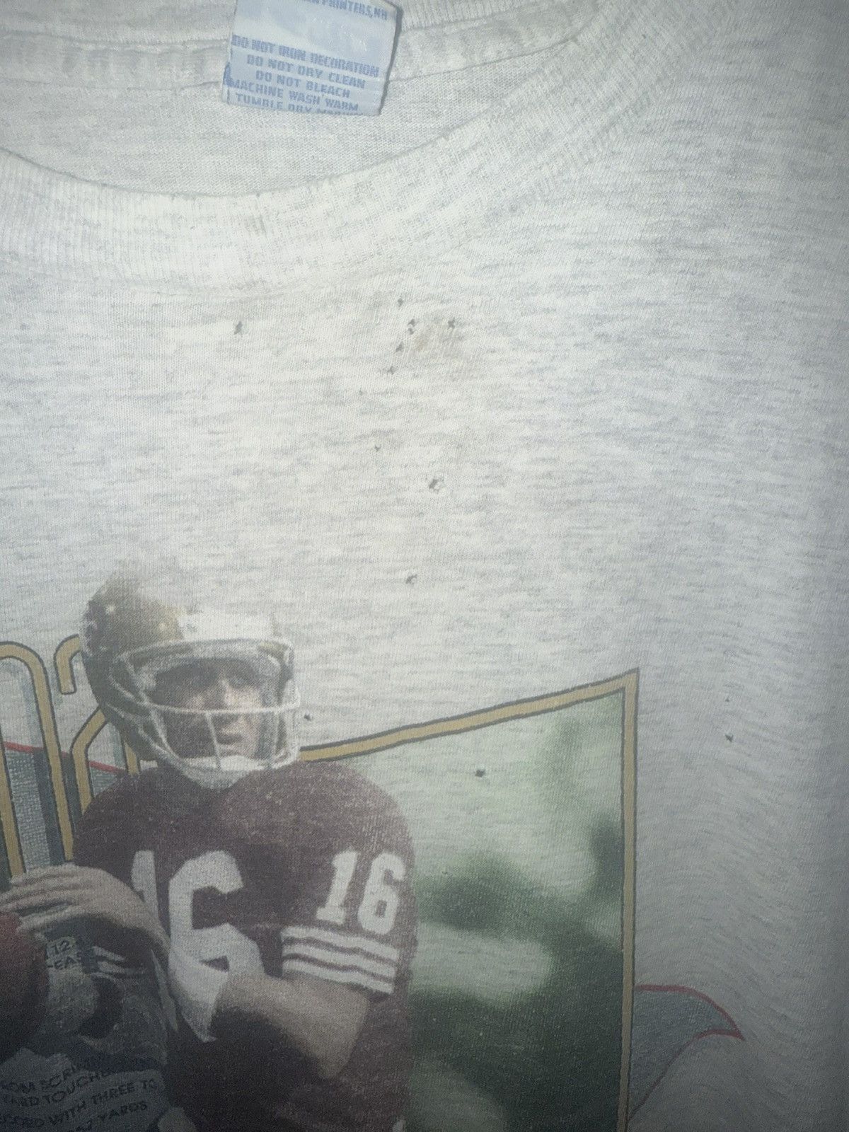 Salem Sportswear Vintage Joe Montana Tee Size US L / EU 52-54 / 3 - 3 Thumbnail