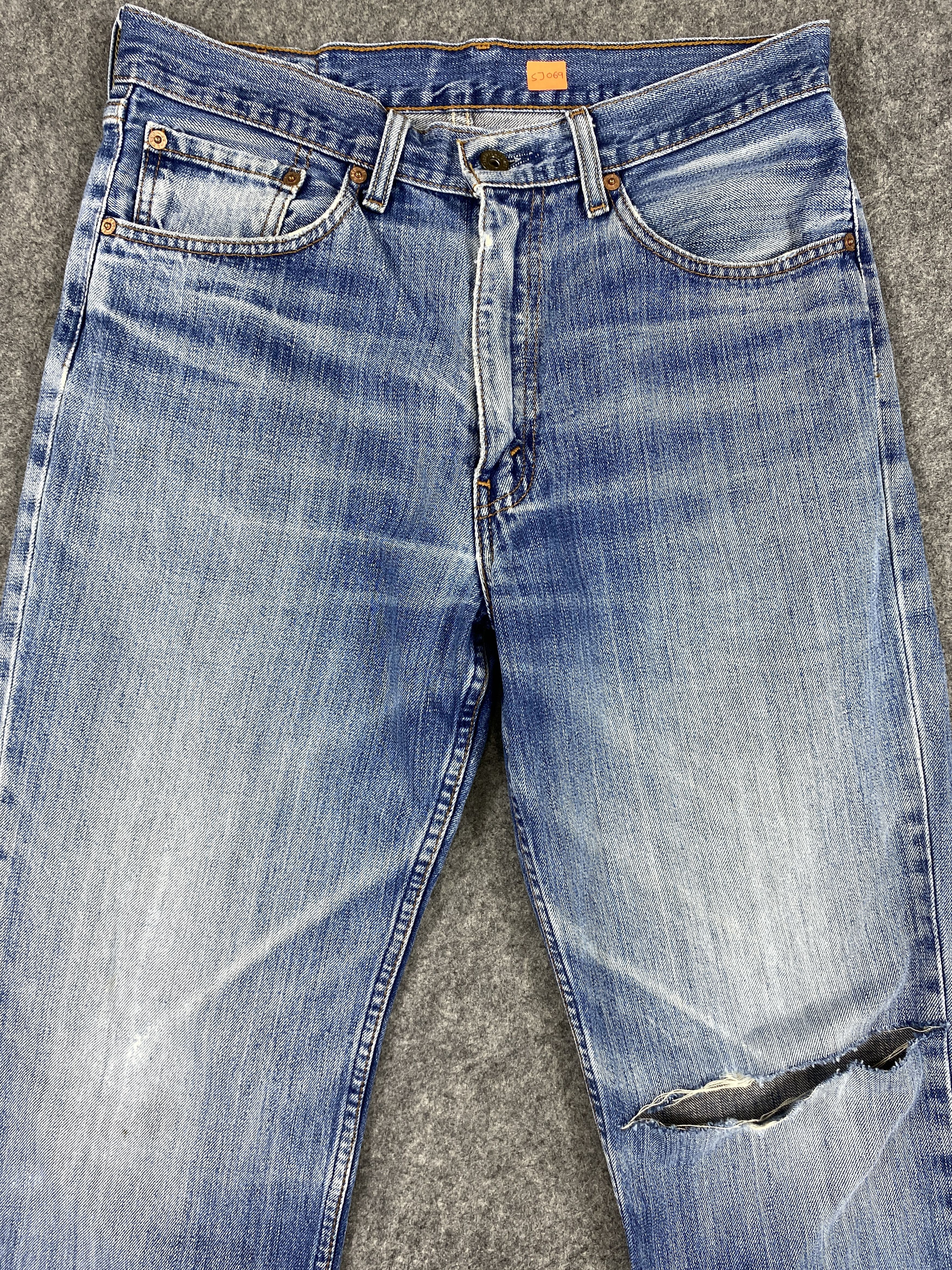 Levi's Distressed Blue Vintage Levi's 502 31x27 Denim -SJ069 Size US 31 - 3 Thumbnail
