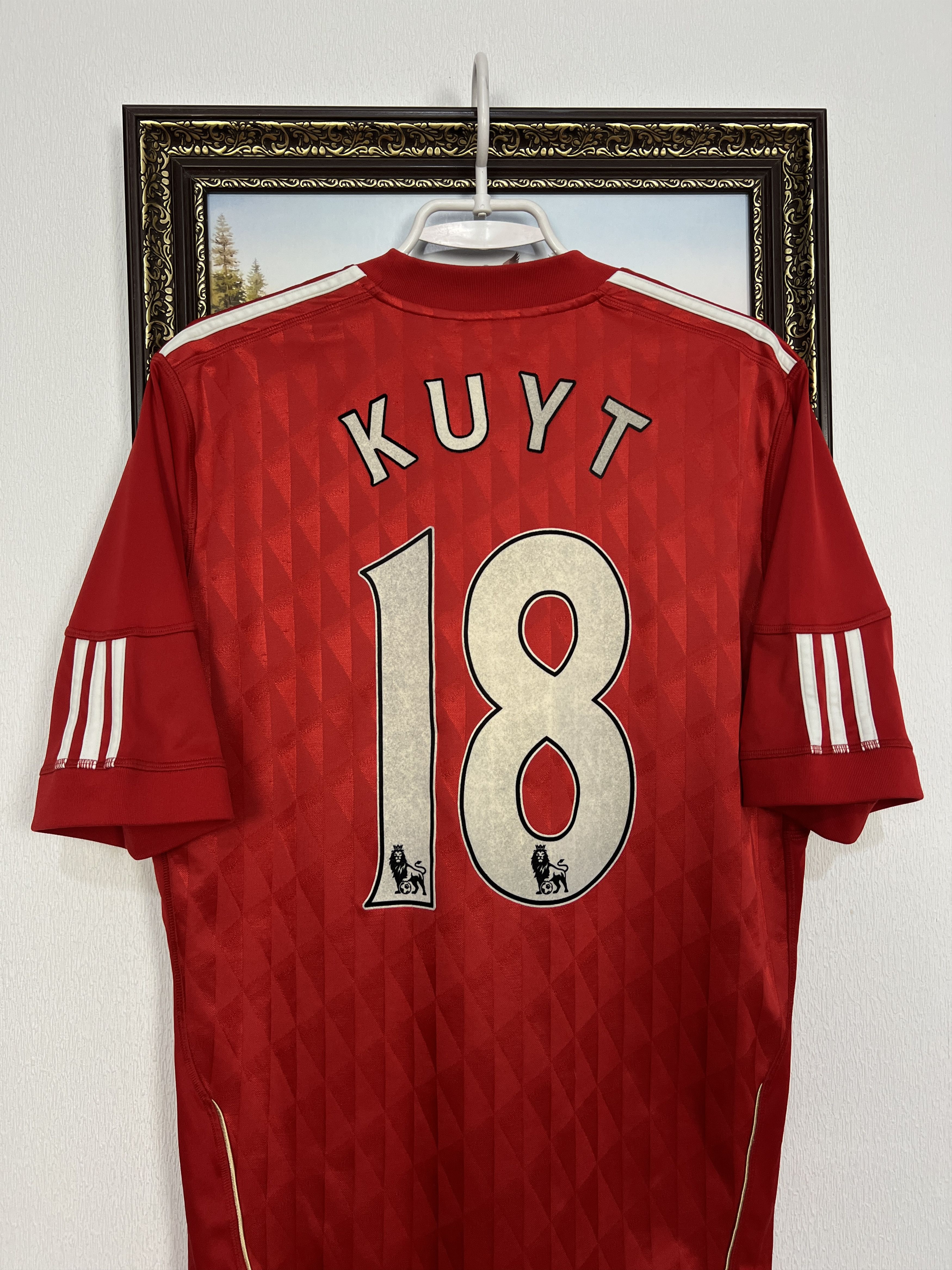 Adidas Liverpool Home football shirt Soccer #18 Kuyt Jersey Trikot Size US M / EU 48-50 / 2 - 2 Thumbnail