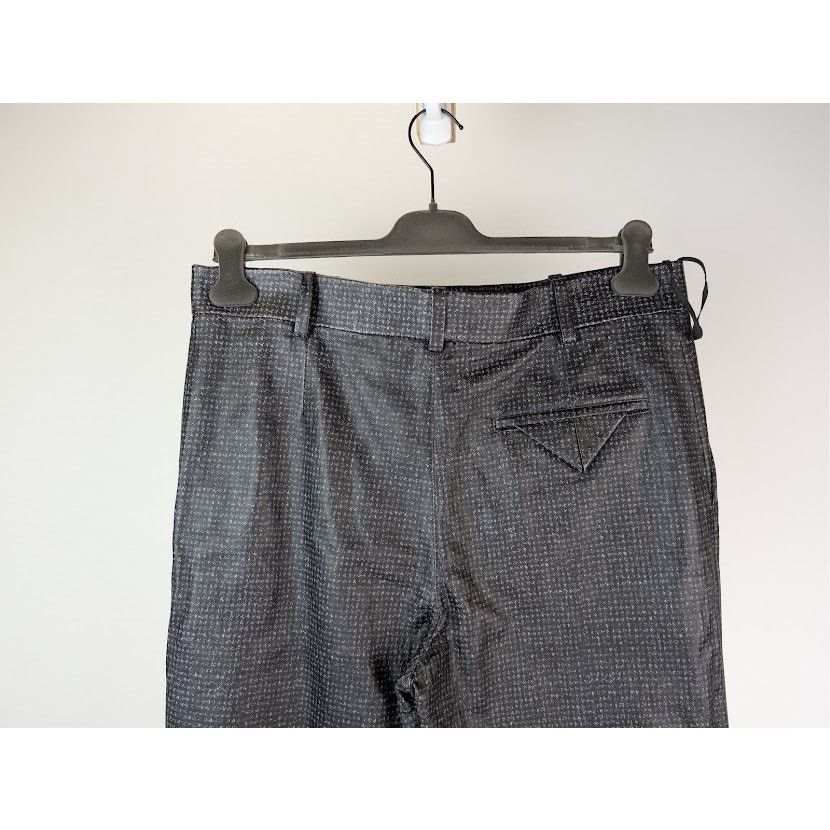 Bottega Veneta o1rshd1 Paddington Printed Leather Trousers Pant Black/ Grey Size US 34 / EU 50 - 12 Thumbnail