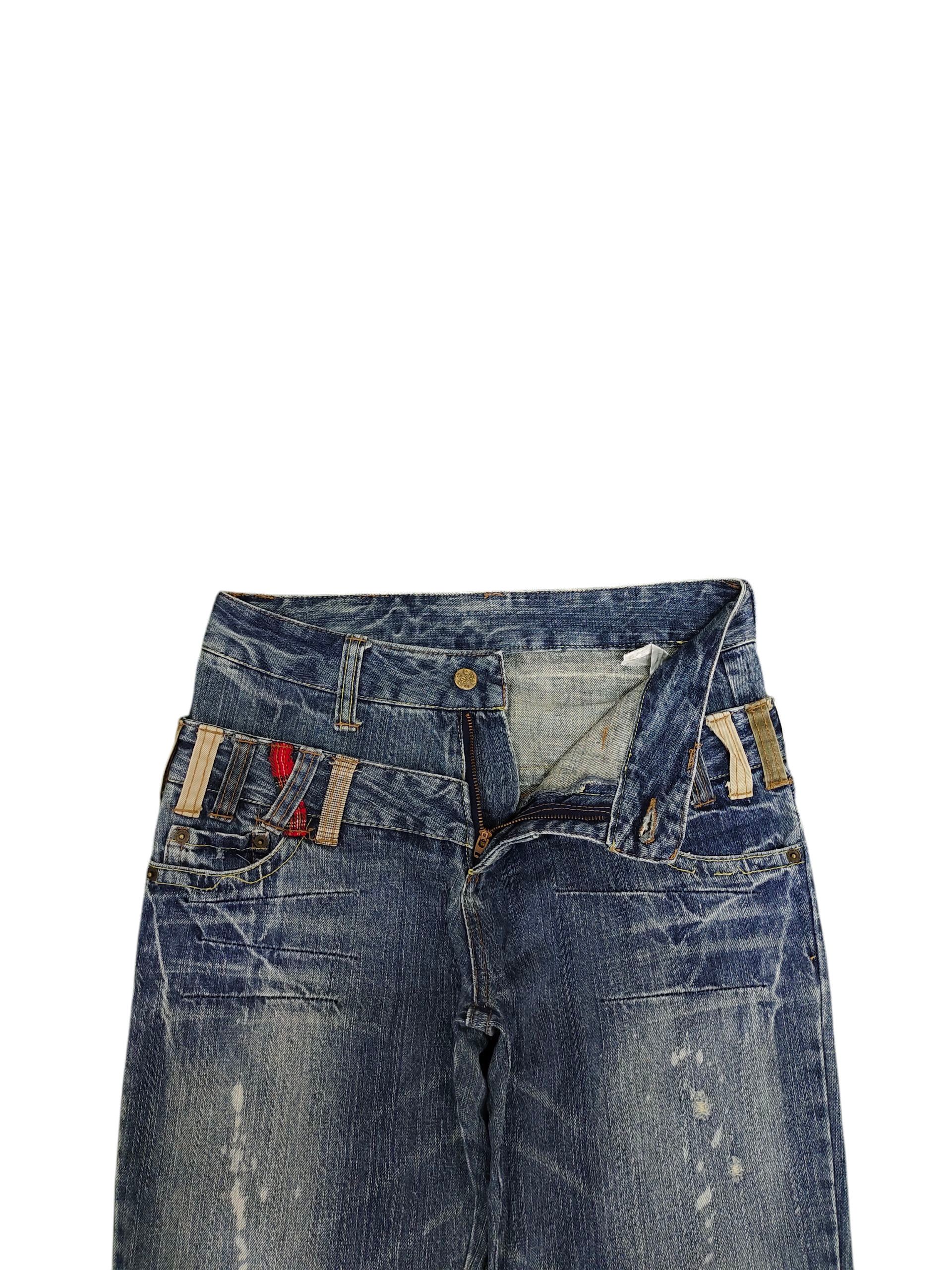 Number (N)ine × Undercover Japanese Brand Double Waist Clawmark Distress Denim Jeans Size US 31 - 7 Thumbnail