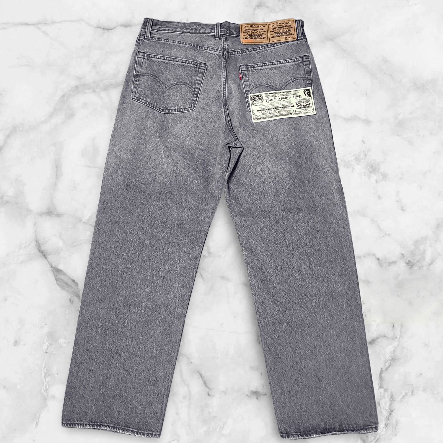Beams Japan × Levi's Relaxed Fit Japan Selvedge Grey Jeans 34W Limited Edition Size US 34 / EU 50 - 9 Thumbnail