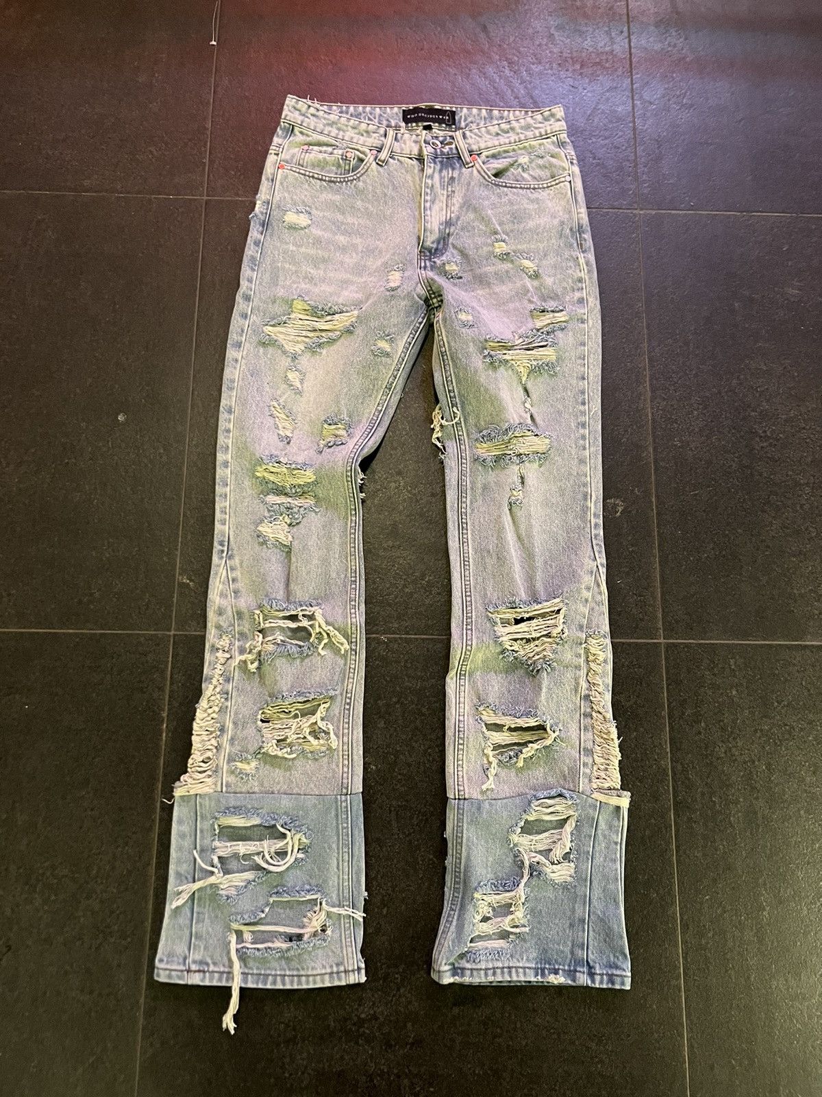 image of Who Decides War Gnarly Denim in Light Wash, Men's (Size 30)